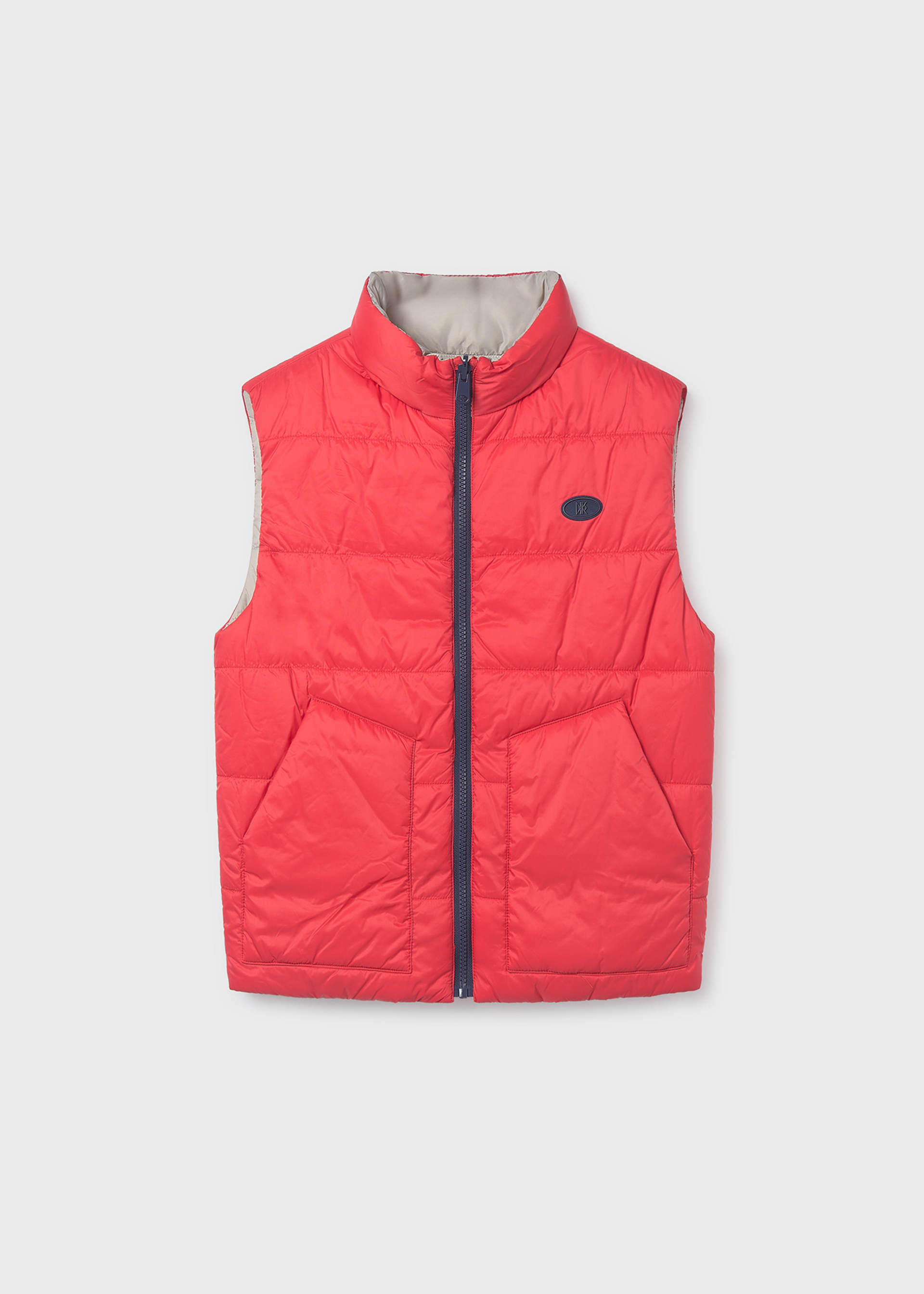 Reversible padded waistcoat for boys