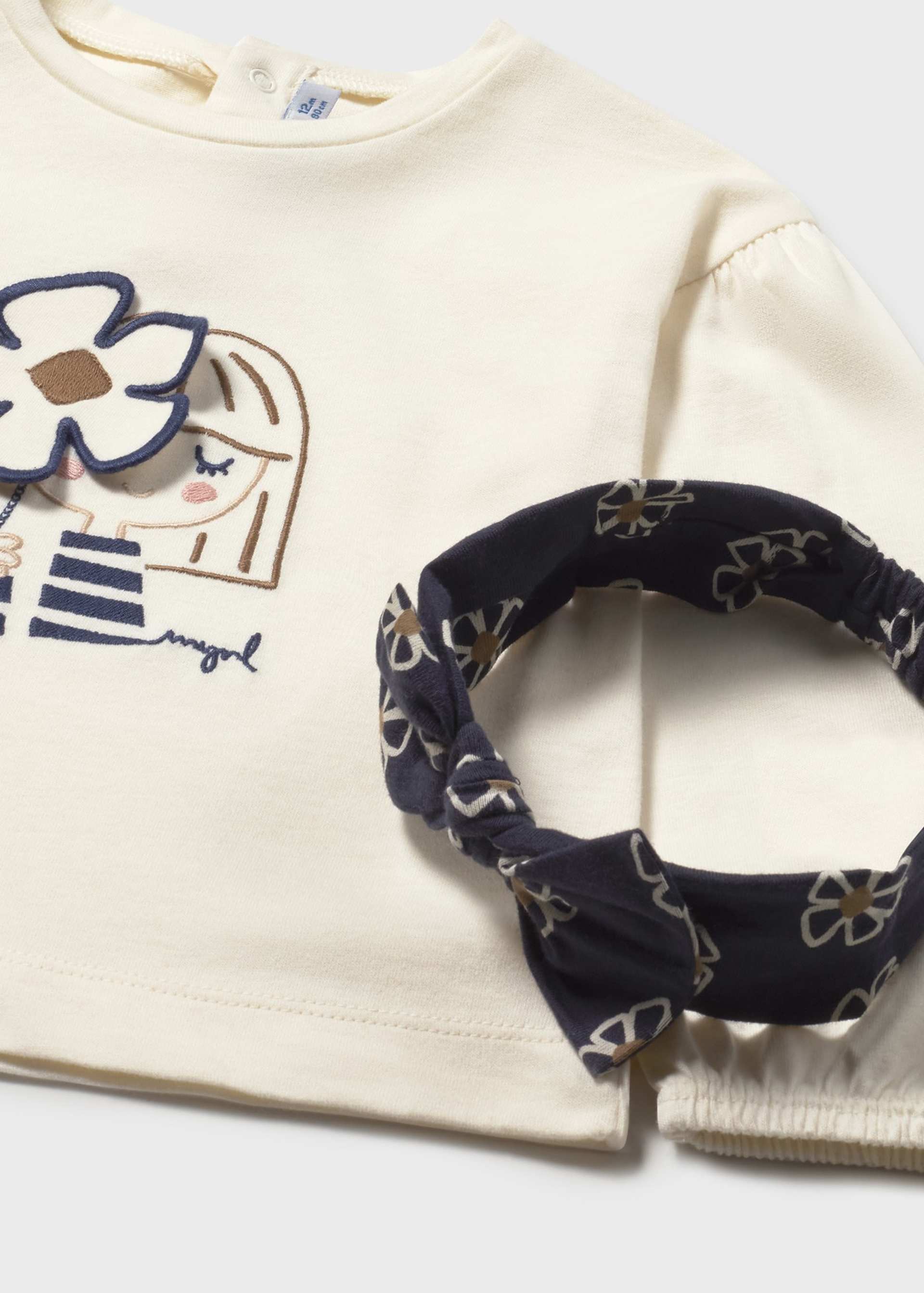 Camiseta con diadema bebé