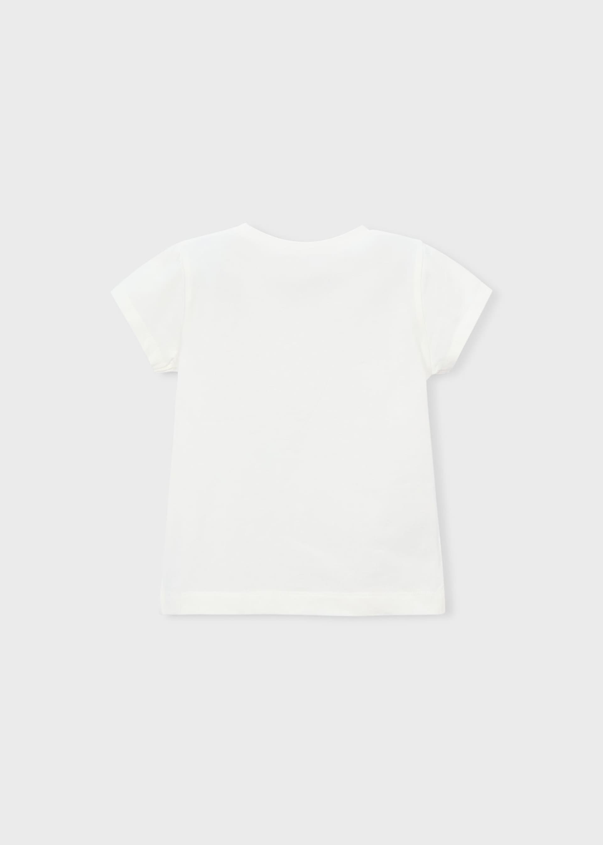 Maglietta basic fiore bambina