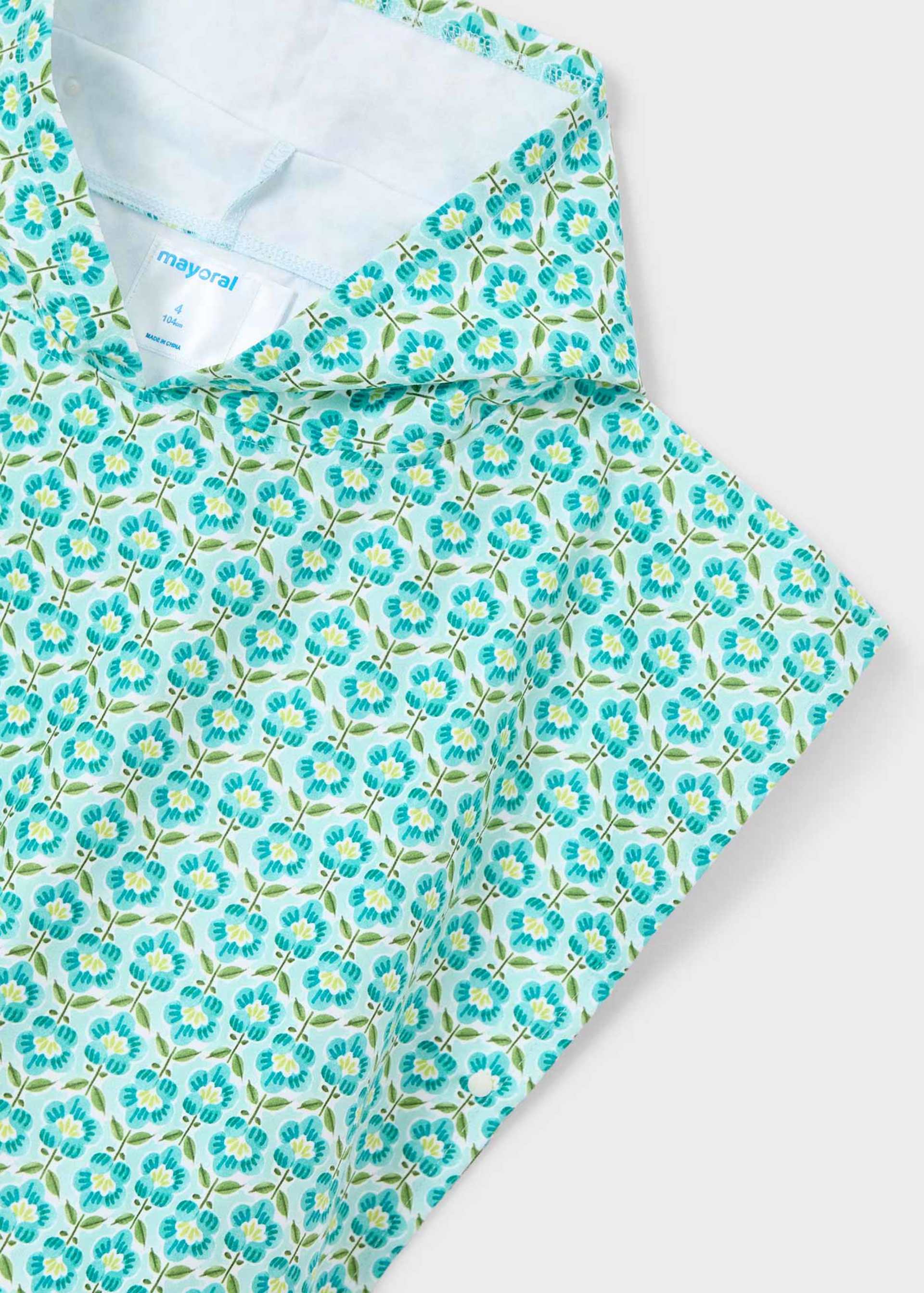 Printed beach towel with hood for babies