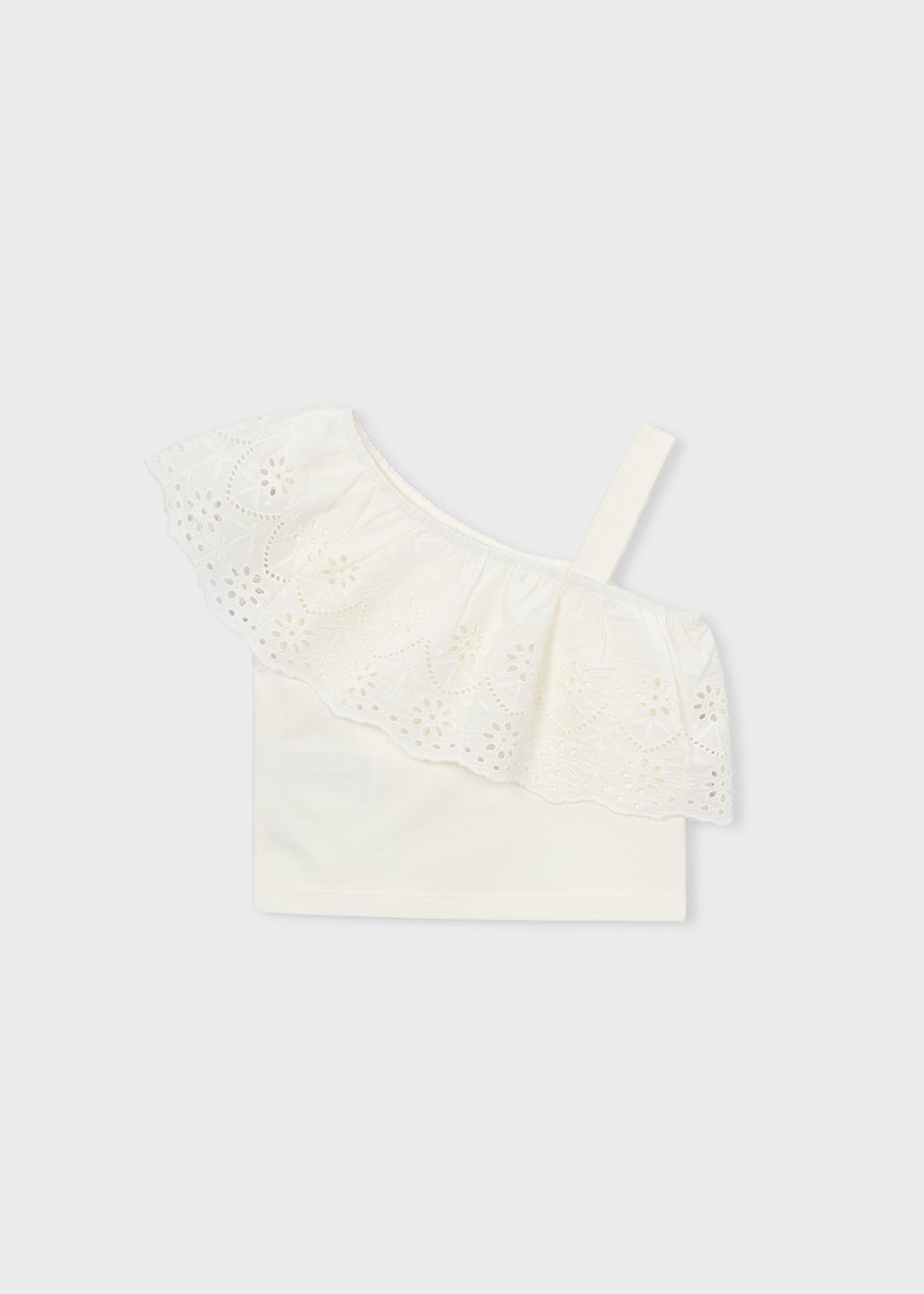 Camiseta de tirantes con volante niña