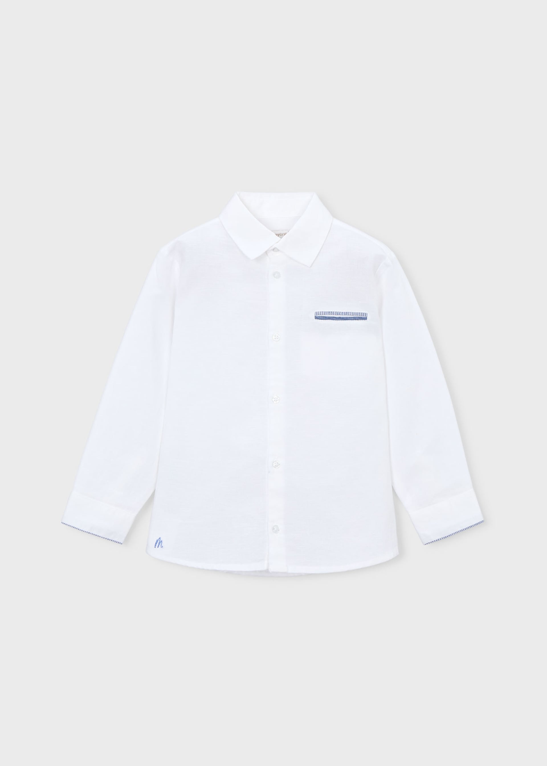 Camisa manga comprida com linho elegante menino