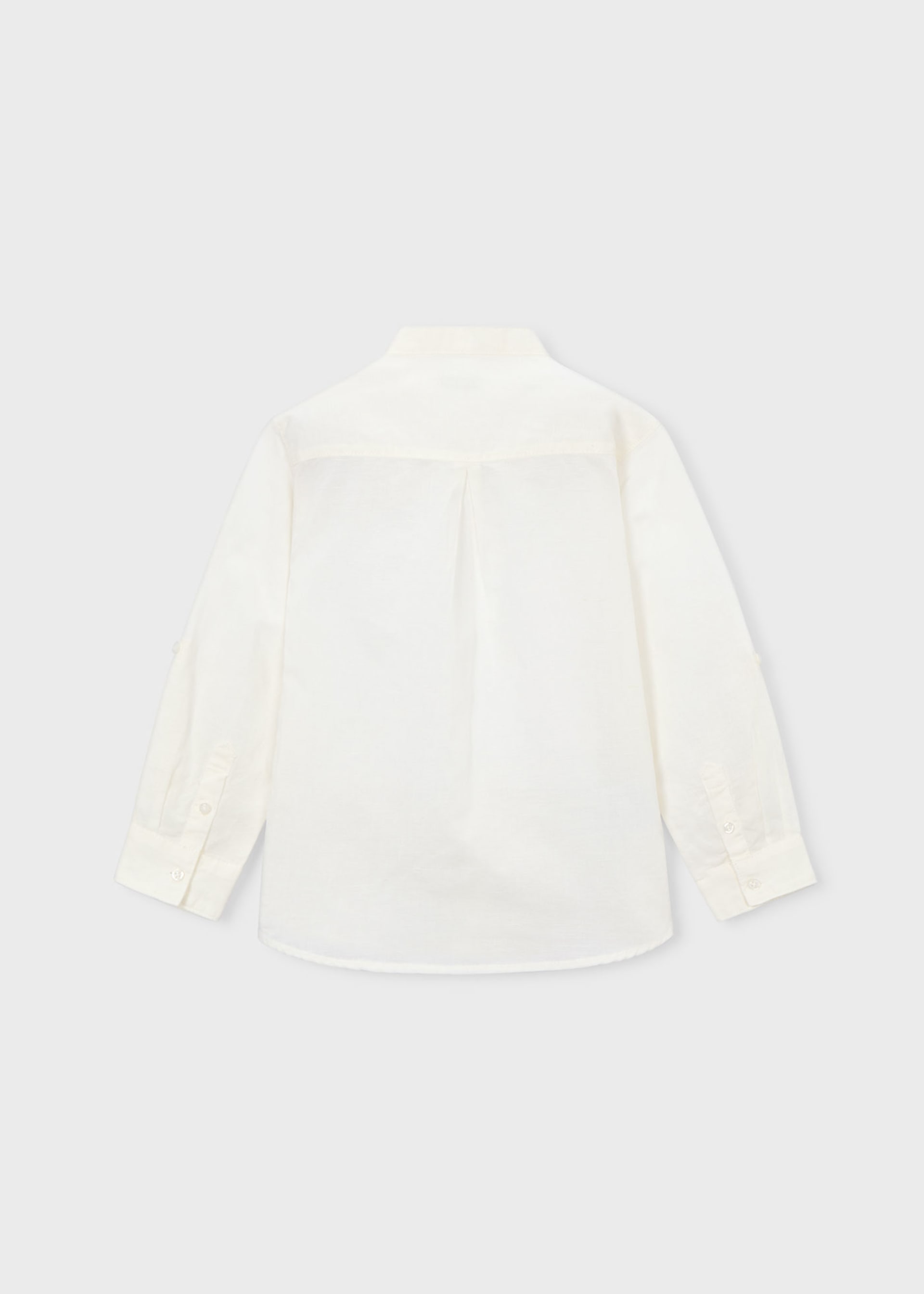Camicia manica lunga in lino colletto alla correana bambino