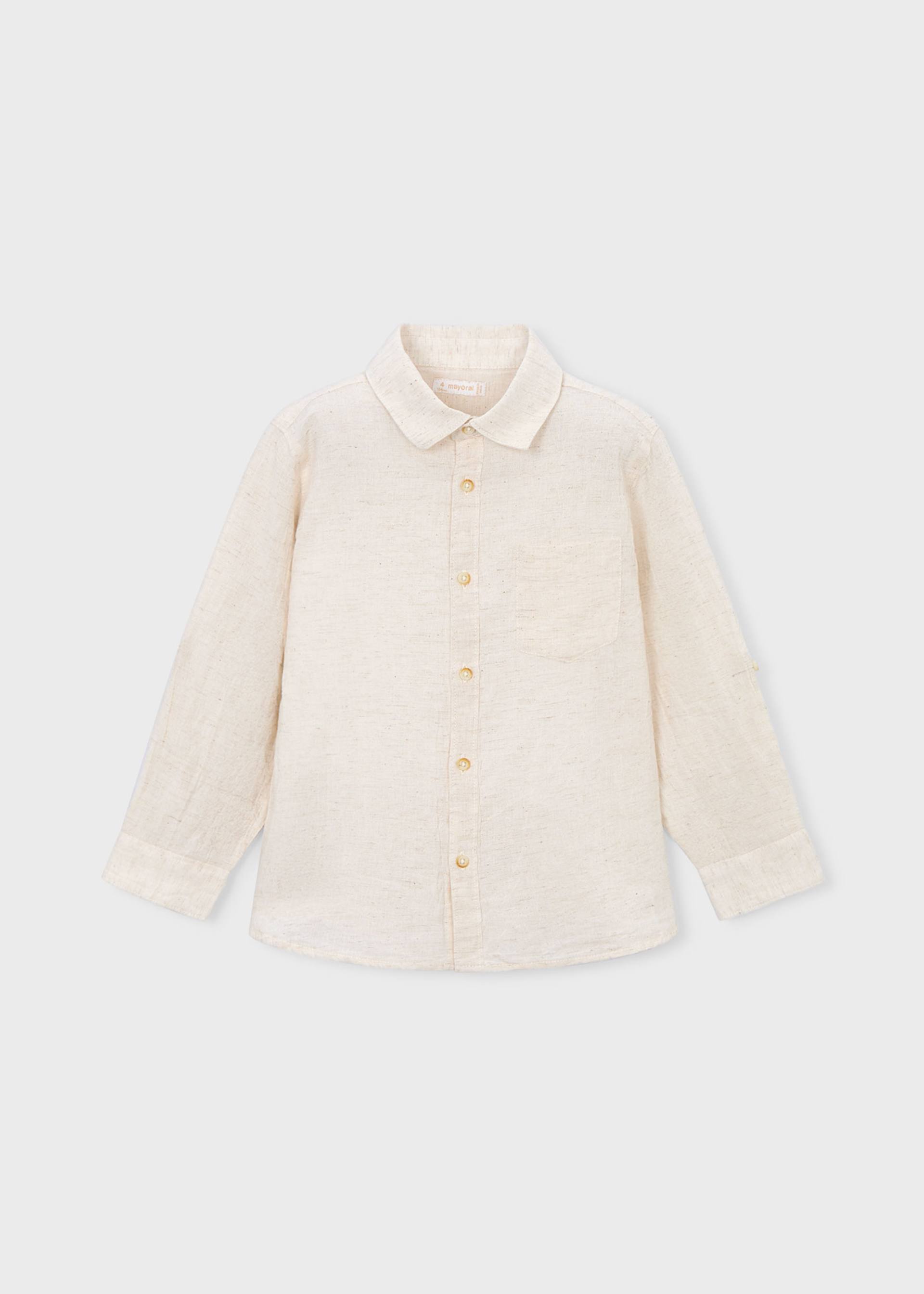 Camicia in lino manica lunga bambino