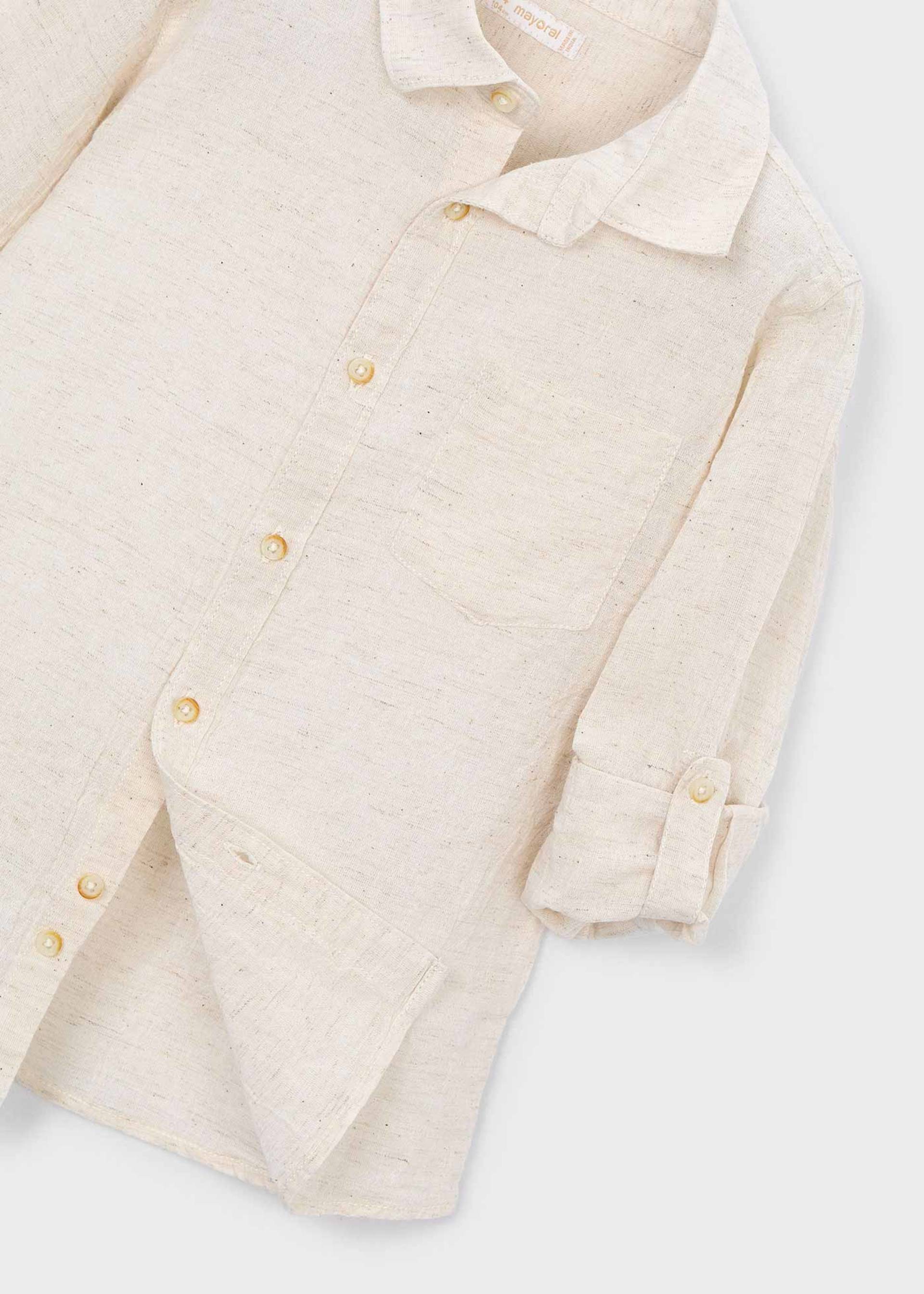 Camicia in lino manica lunga bambino