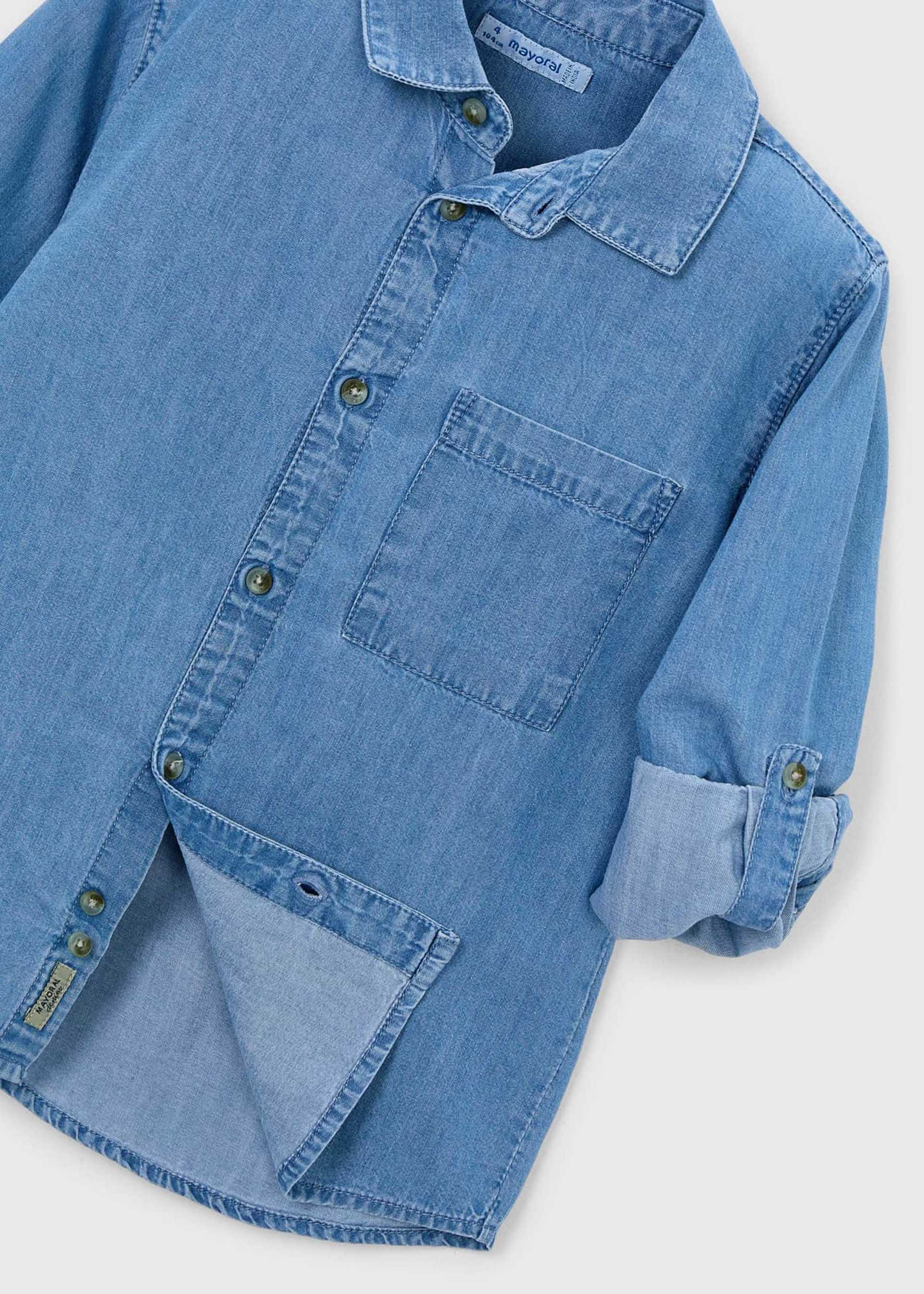 Chemise à manches longues en denim garçon