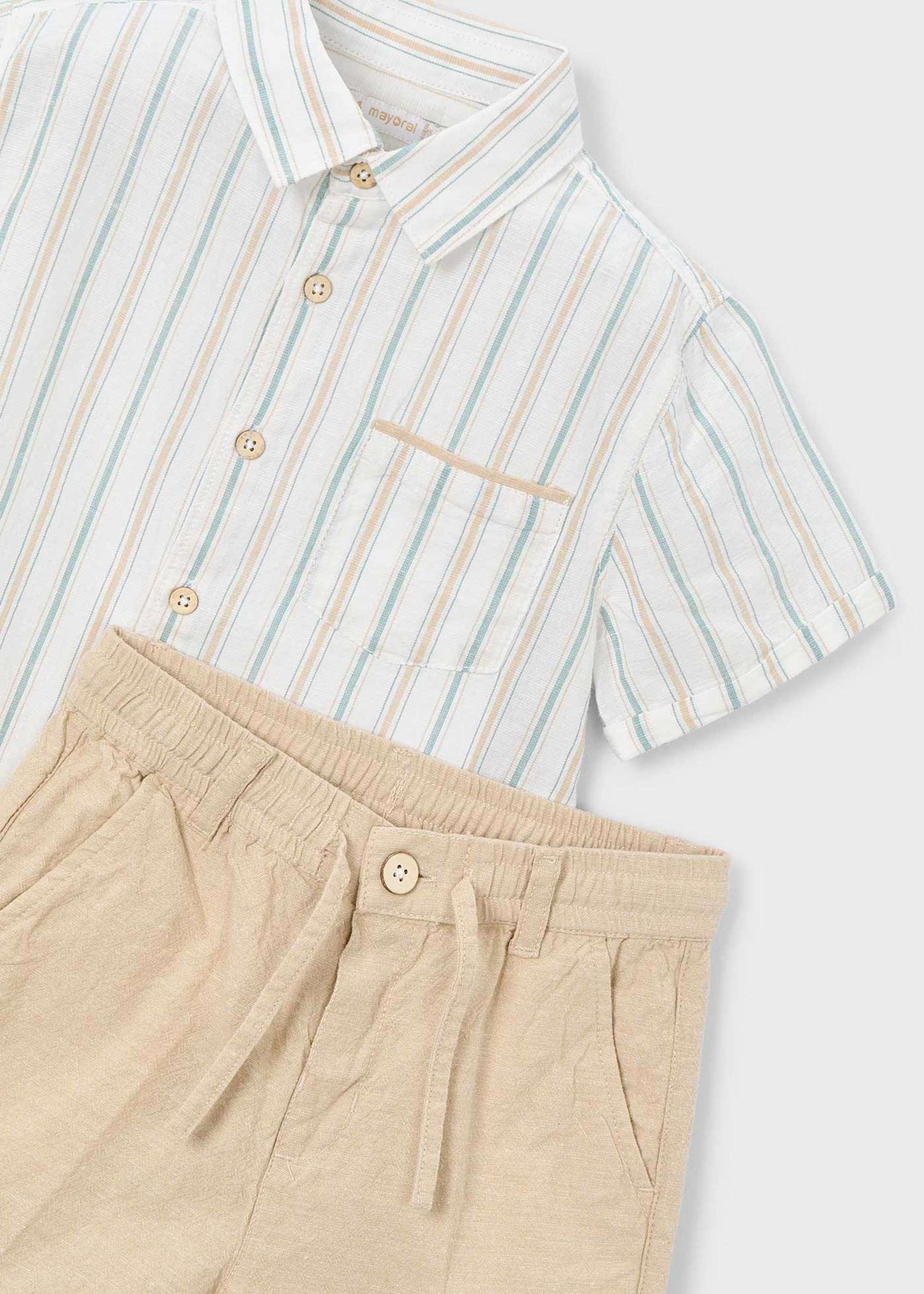 Set Bermudas und Leinenhemd Jungen