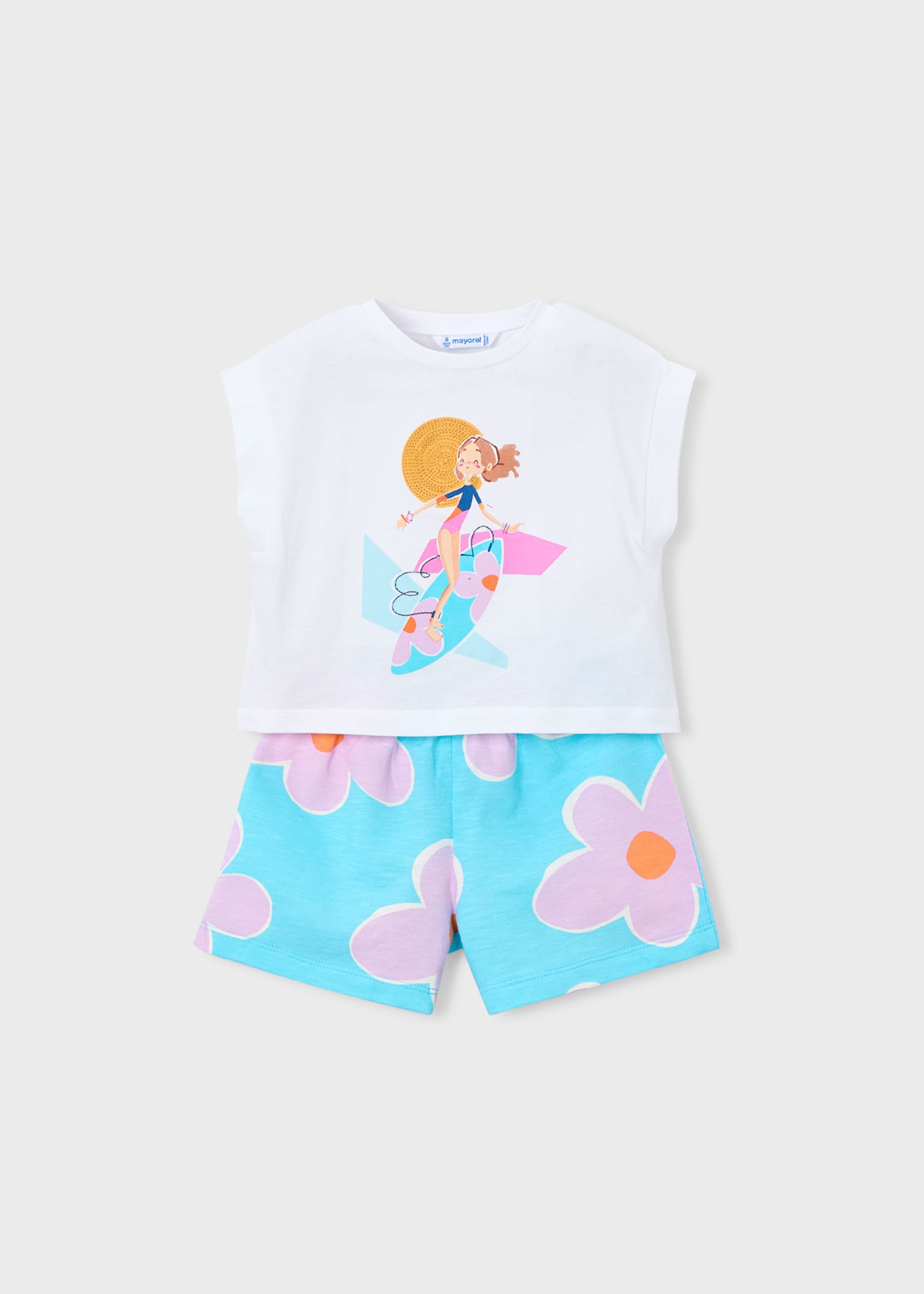 Girl Printed Shorts and T-shirt Set