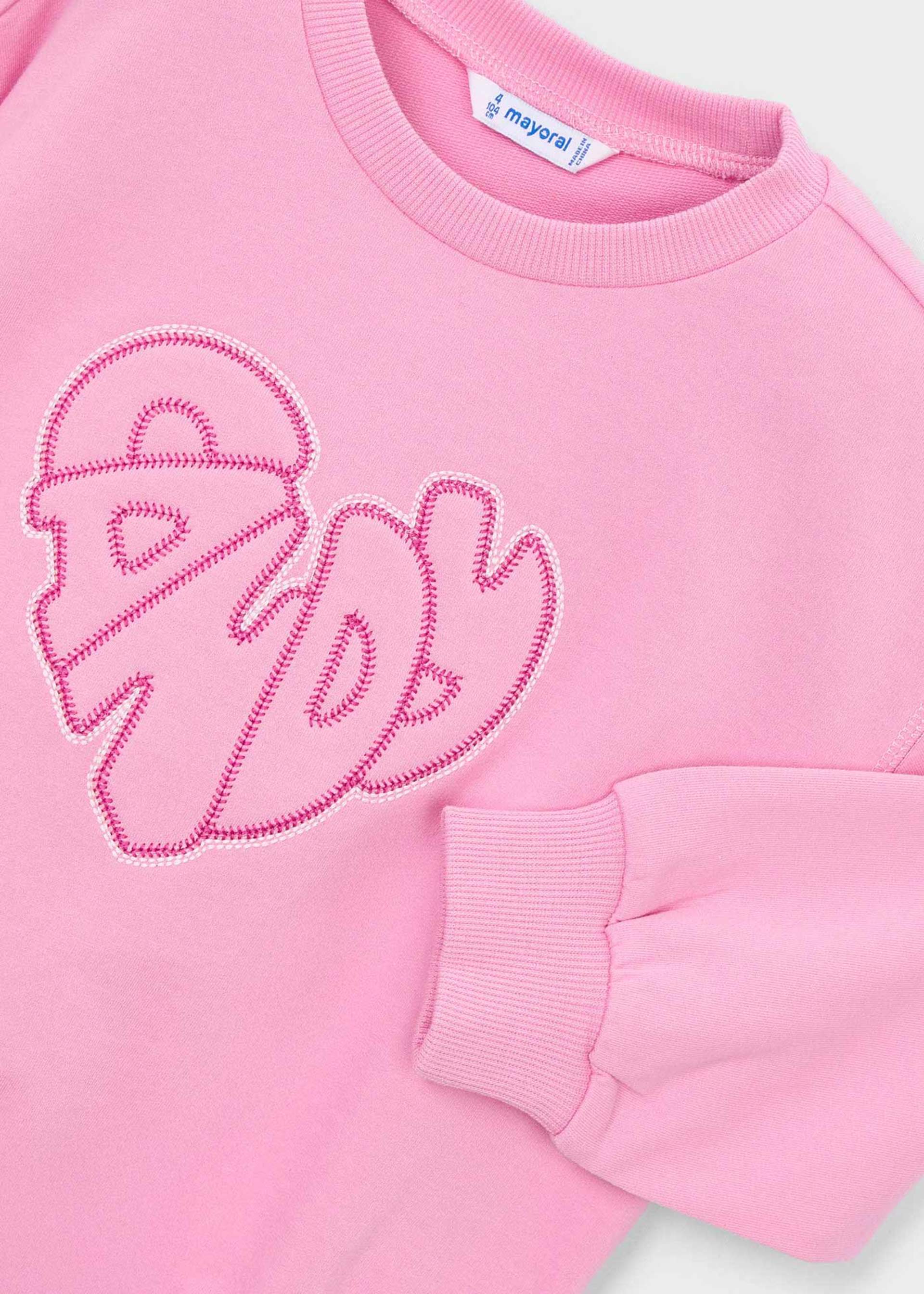 Bluza z haftem Text dla dziewczynki