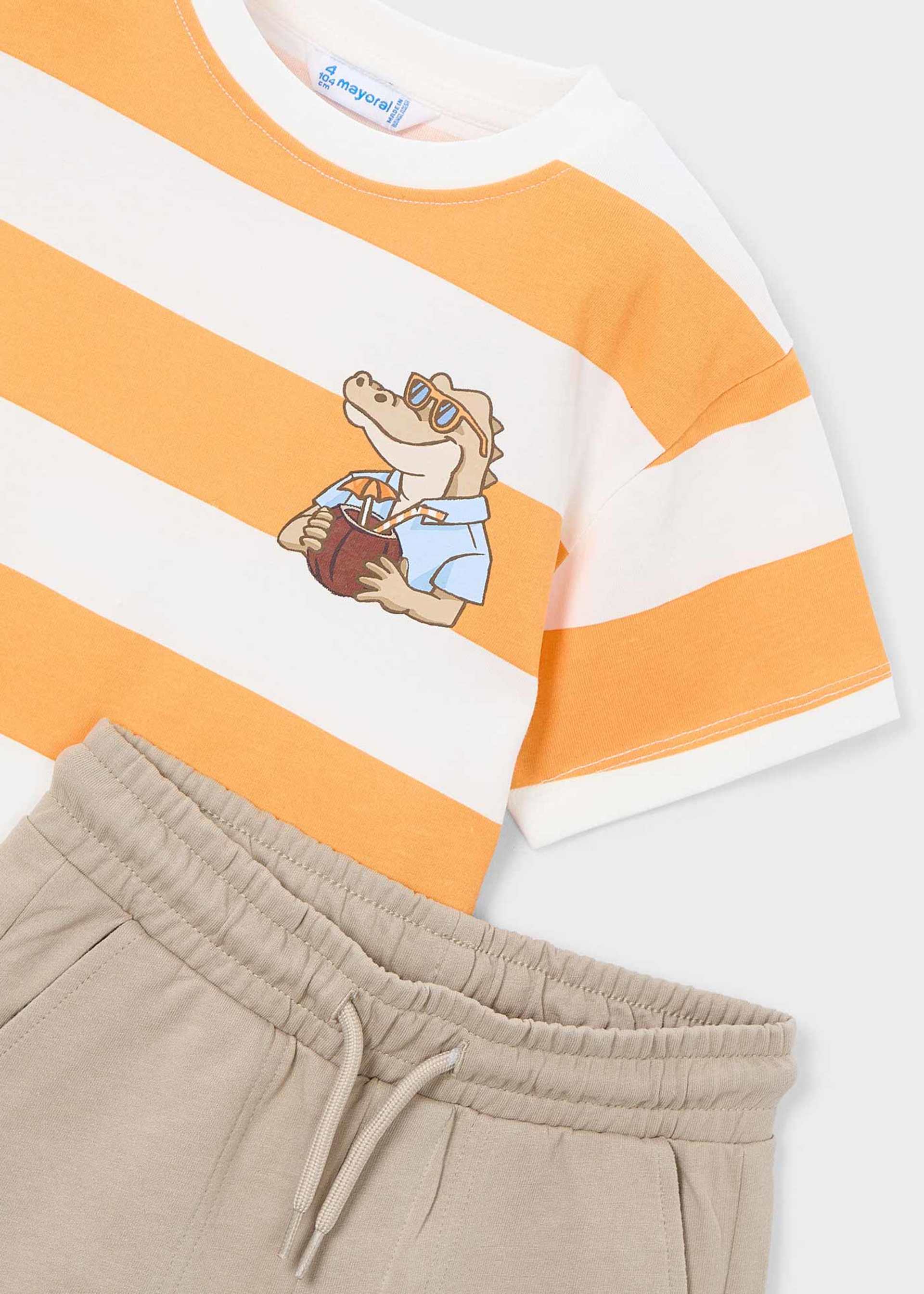 Boy Shorts and Striped T-shirt Set