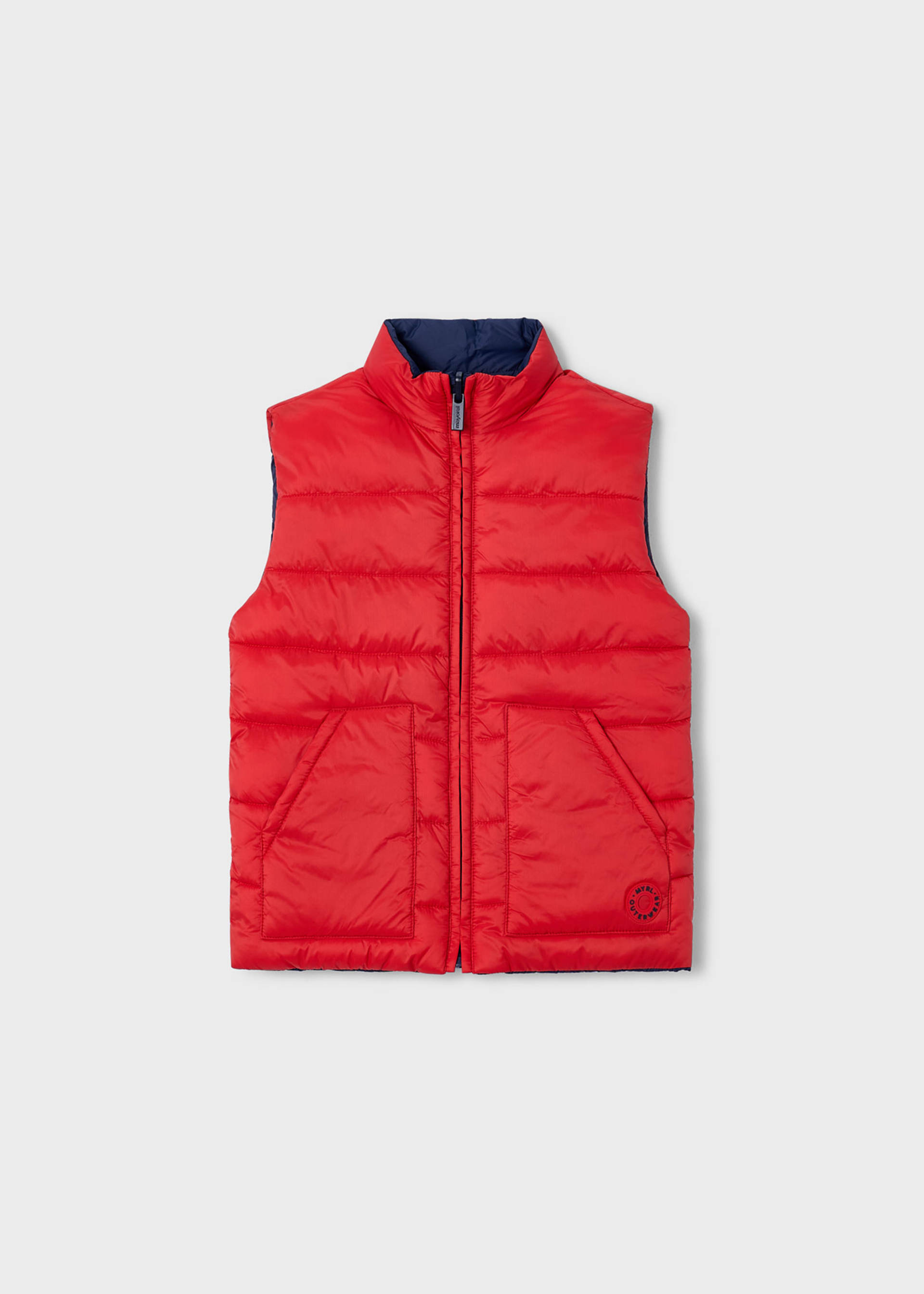 Reversible padded waistcoat for children