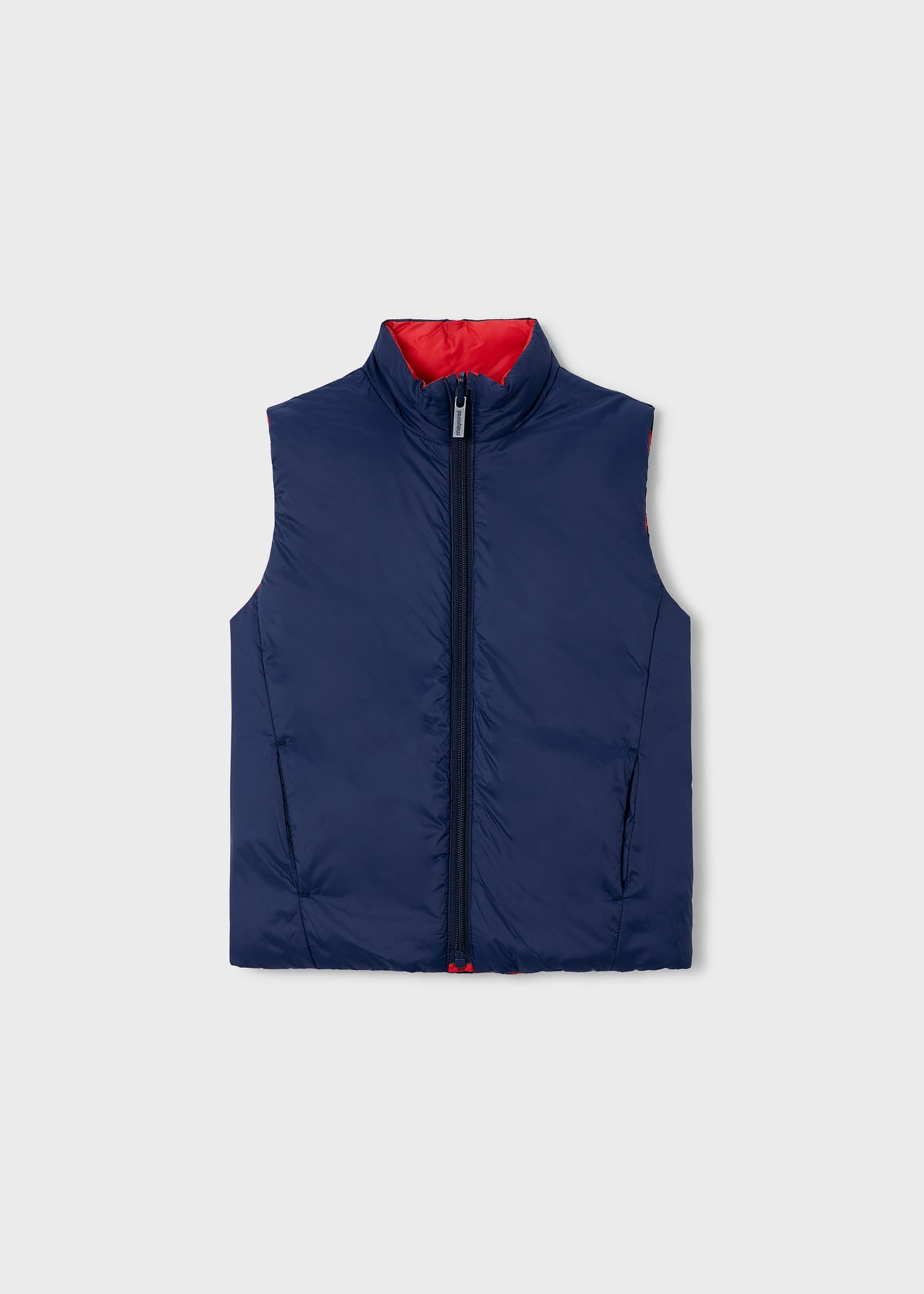 Reversible padded waistcoat for children