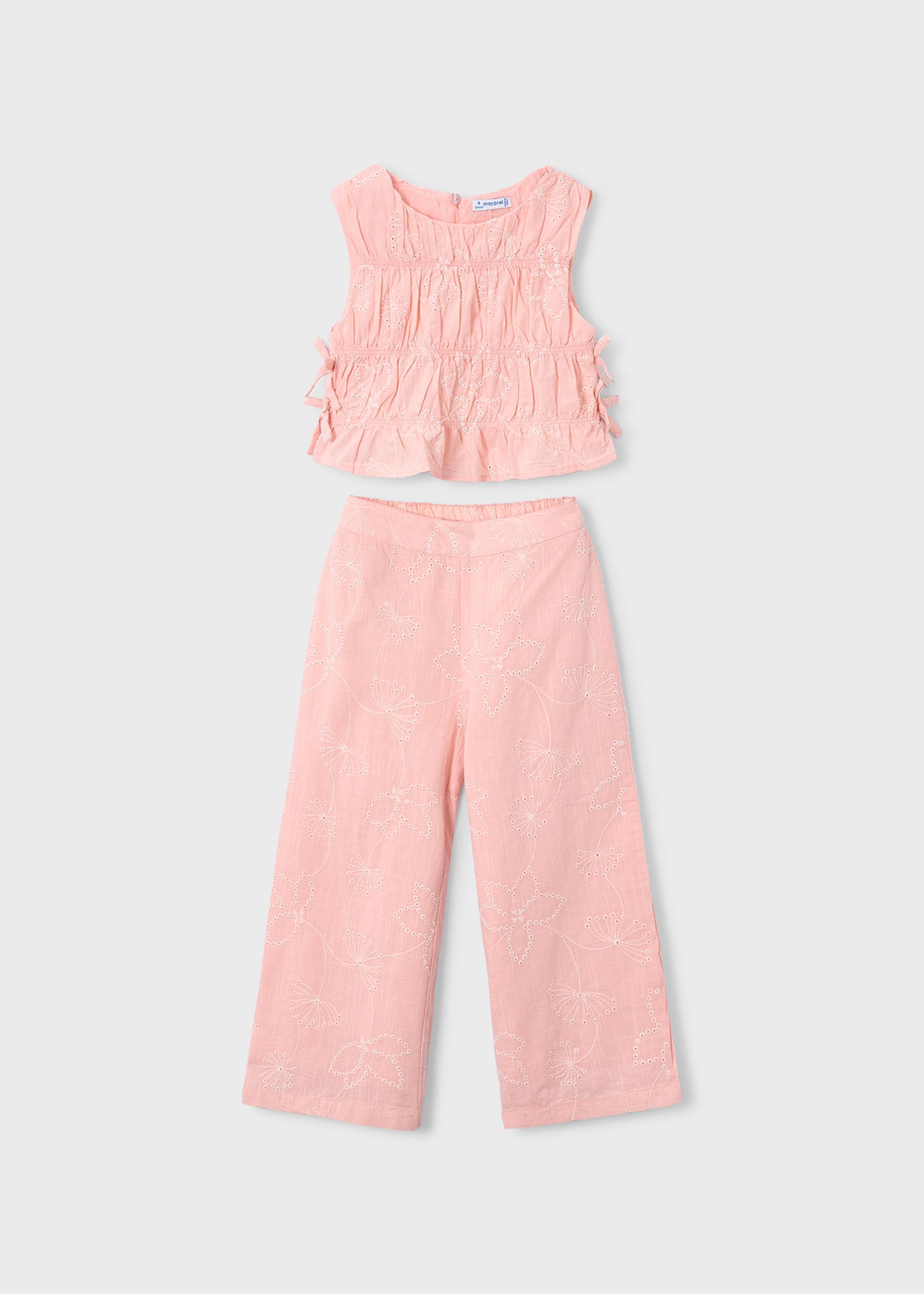 Girl Pants and Ruched Top Set