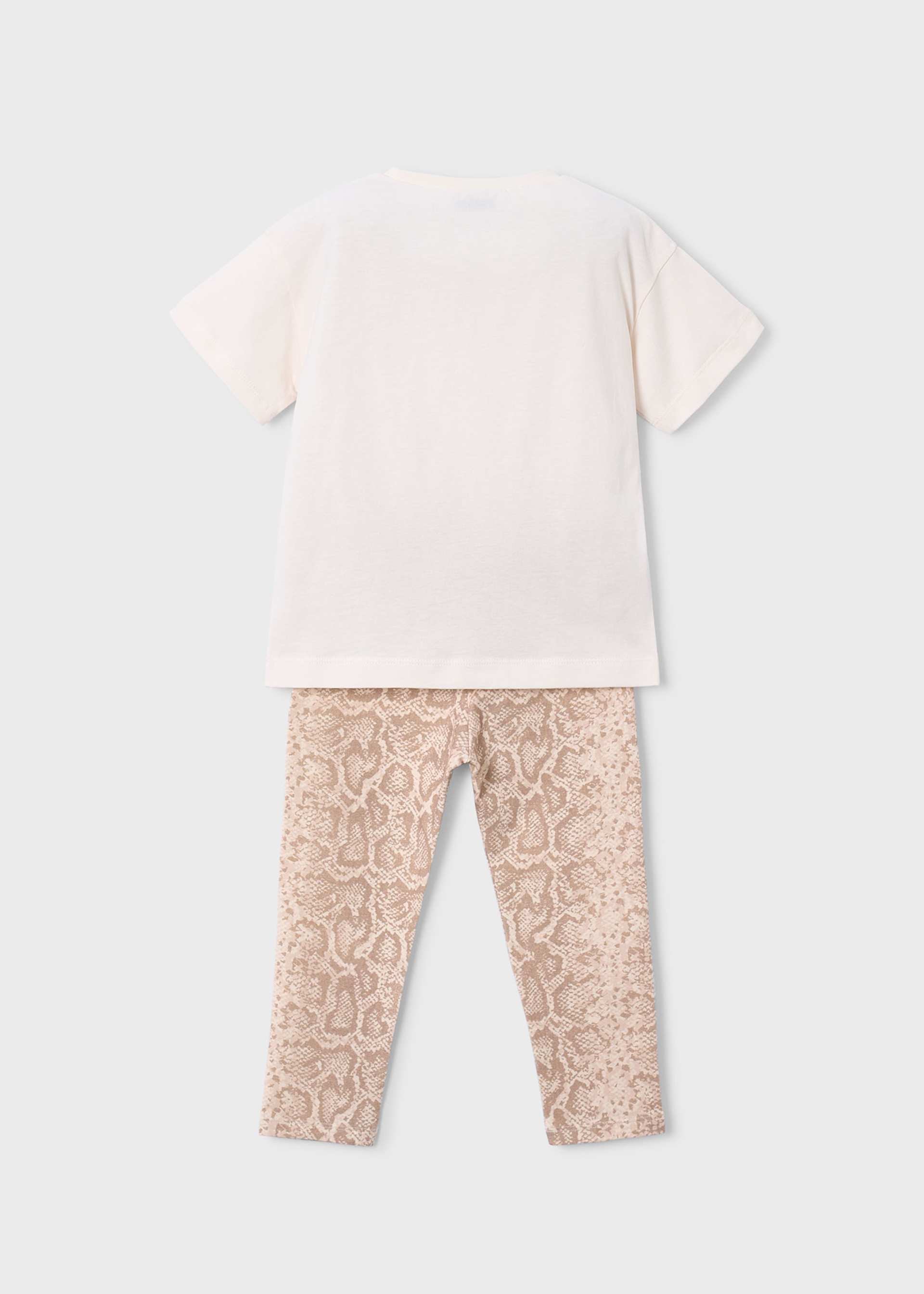 Printed leggings and T-shirt set for girls