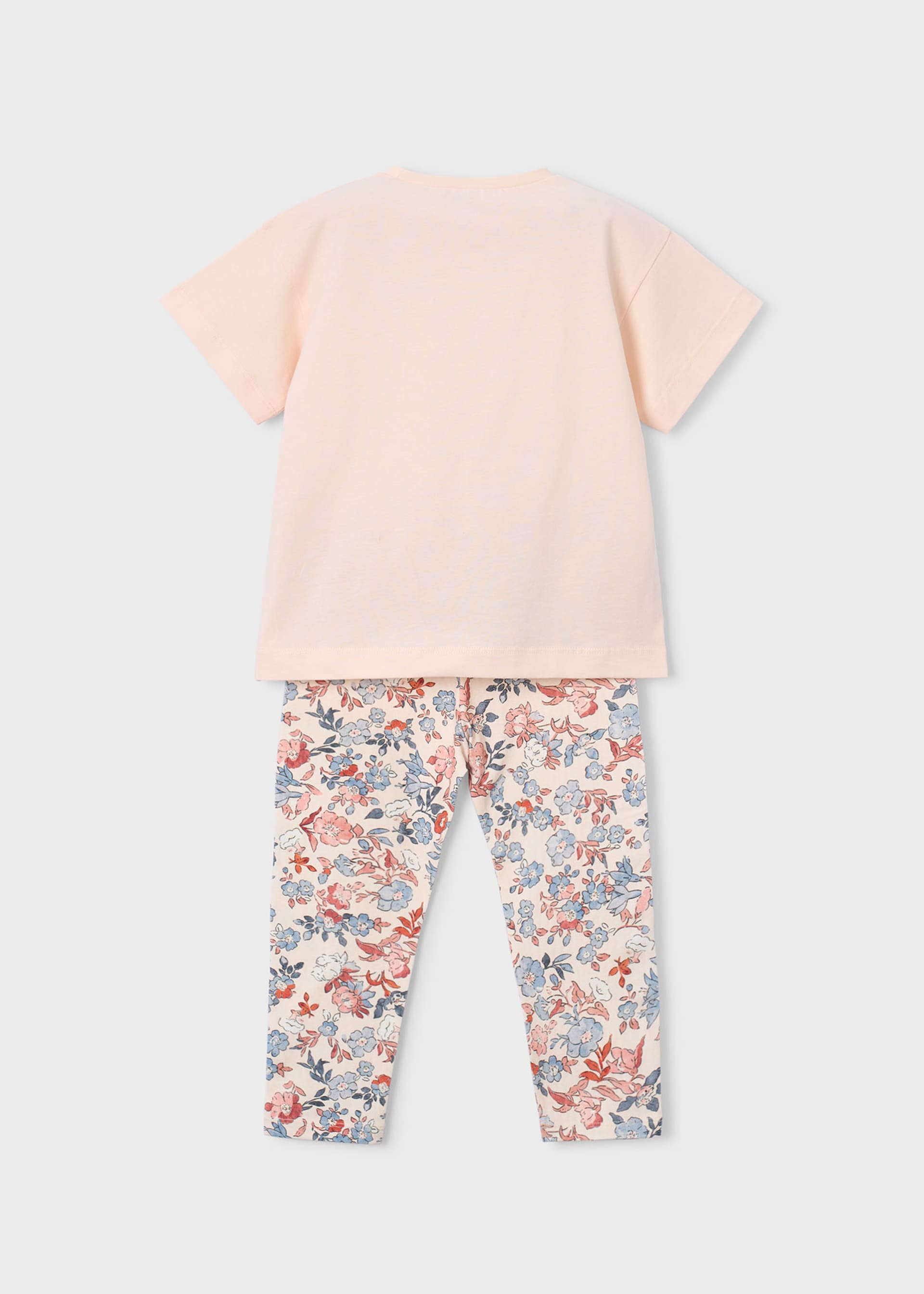 Completo leggings stampato e maglietta bambina