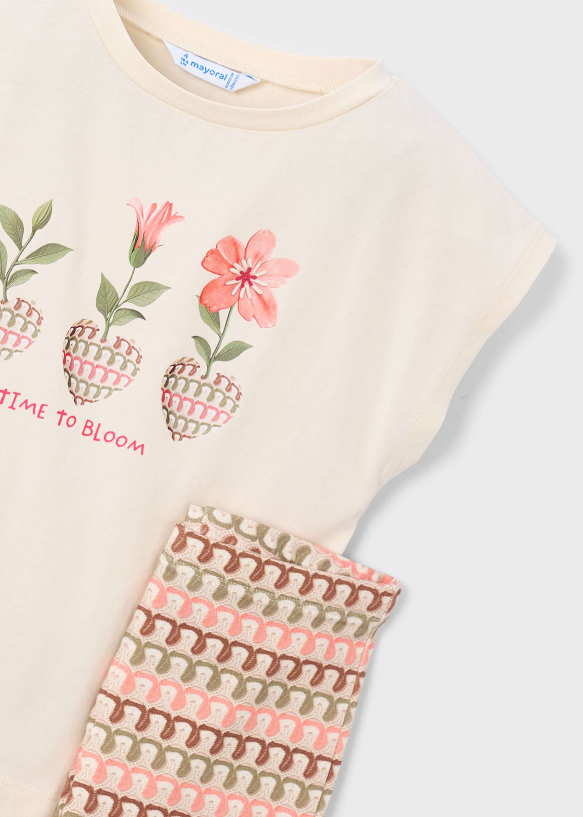 Conjunto leggings flare y playera niña