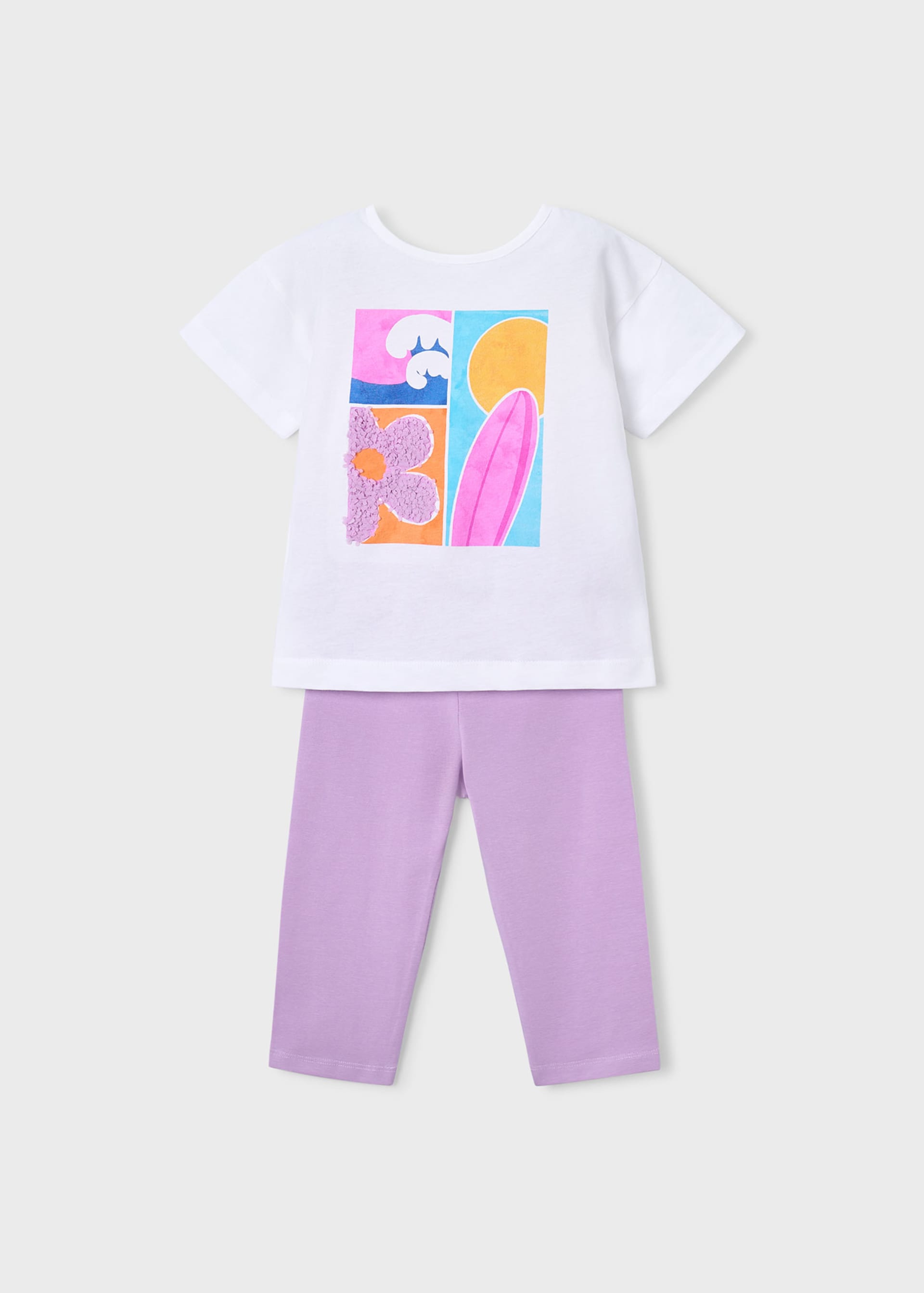 Conjunto legging pirata y playera niña