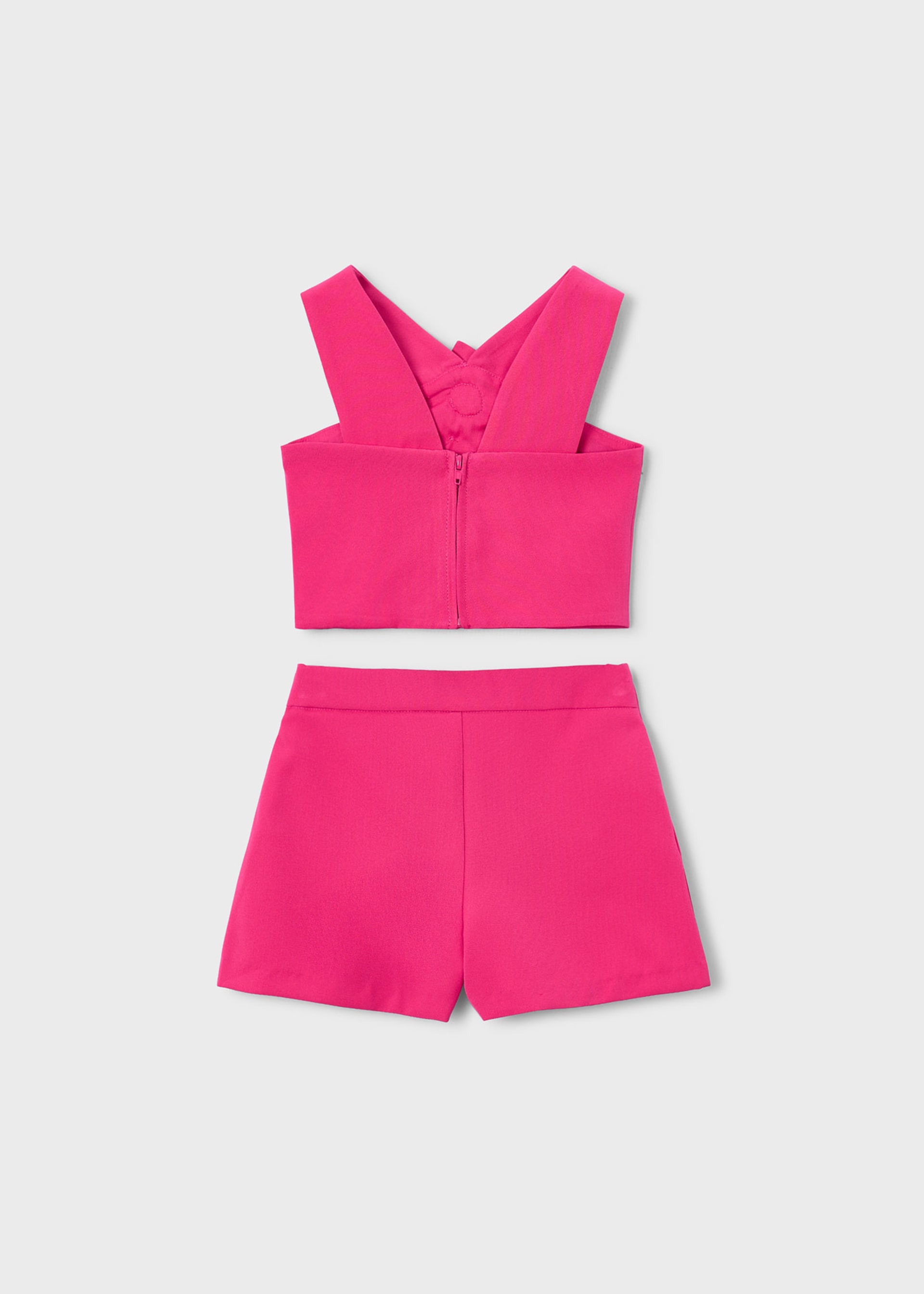 Conjunto short y top flor niña