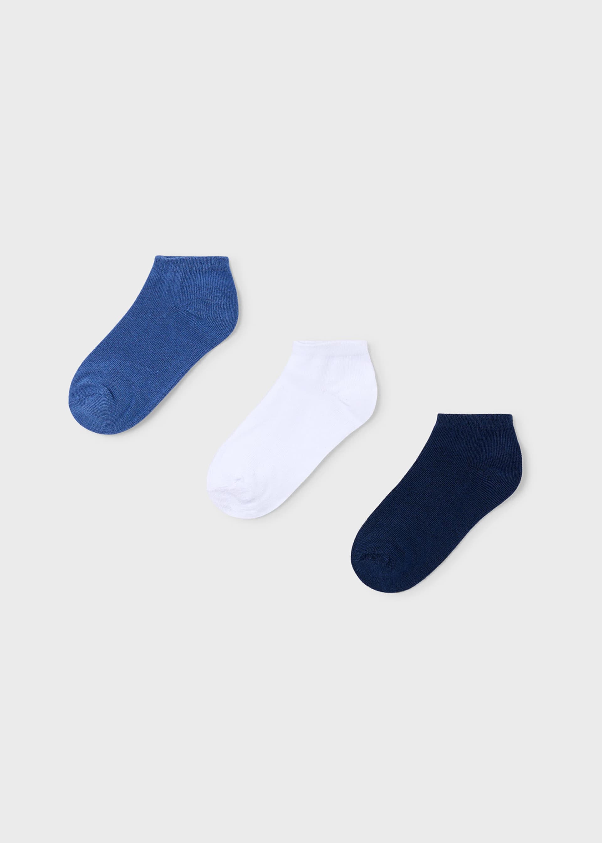 Set 3 calze corte lisce bambino