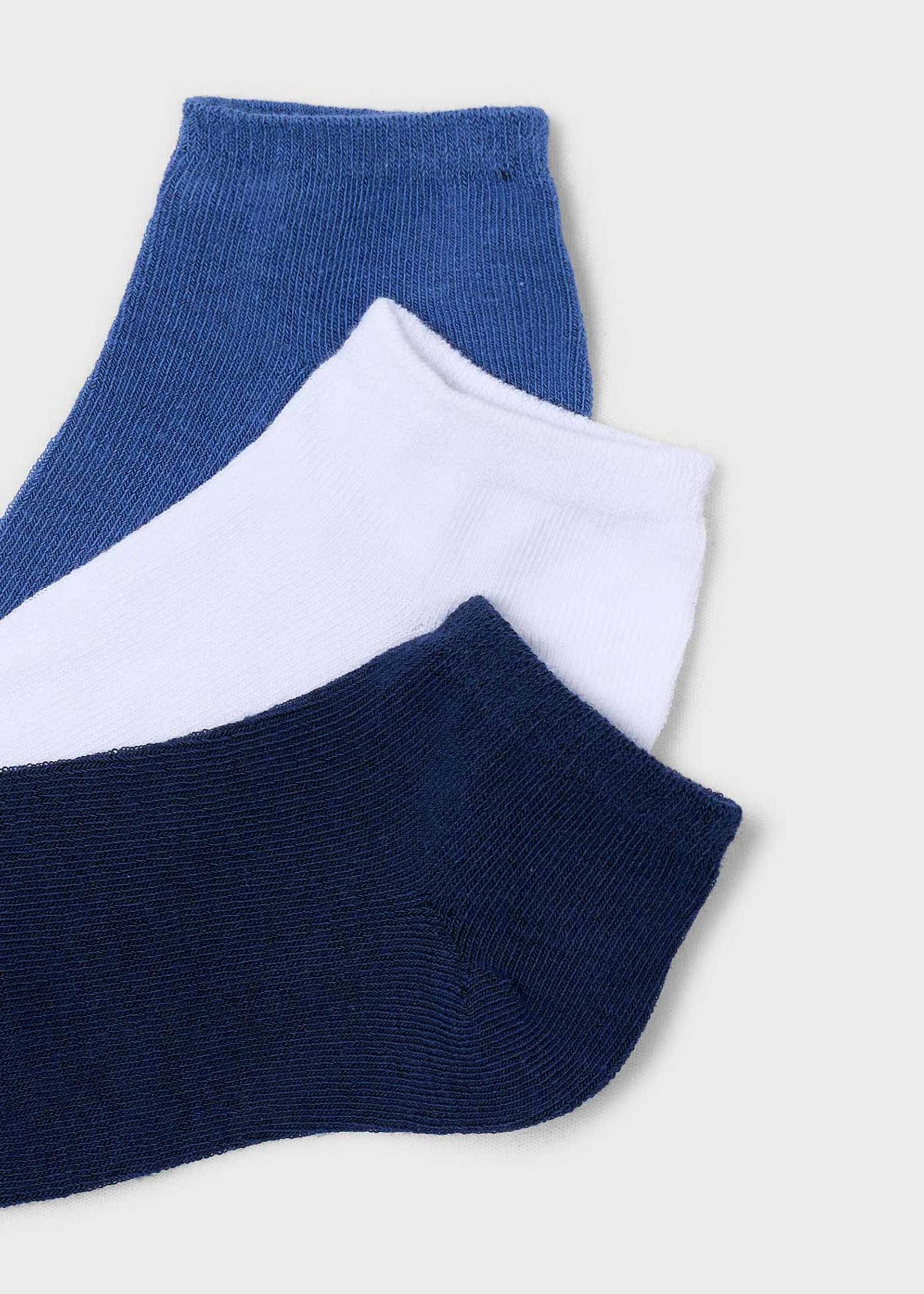 Set 3 calze corte lisce bambino