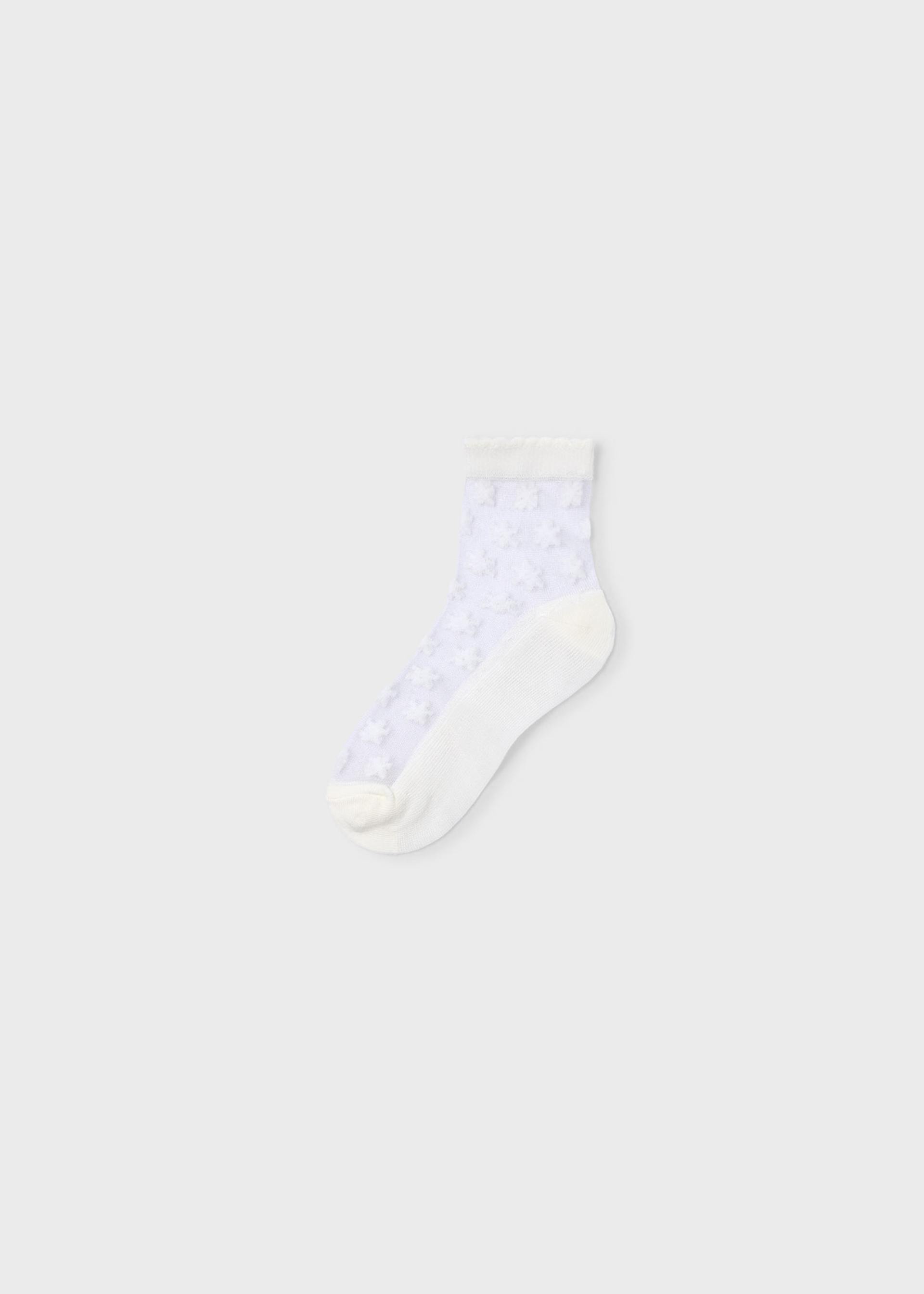 Calze corte fiori bambina