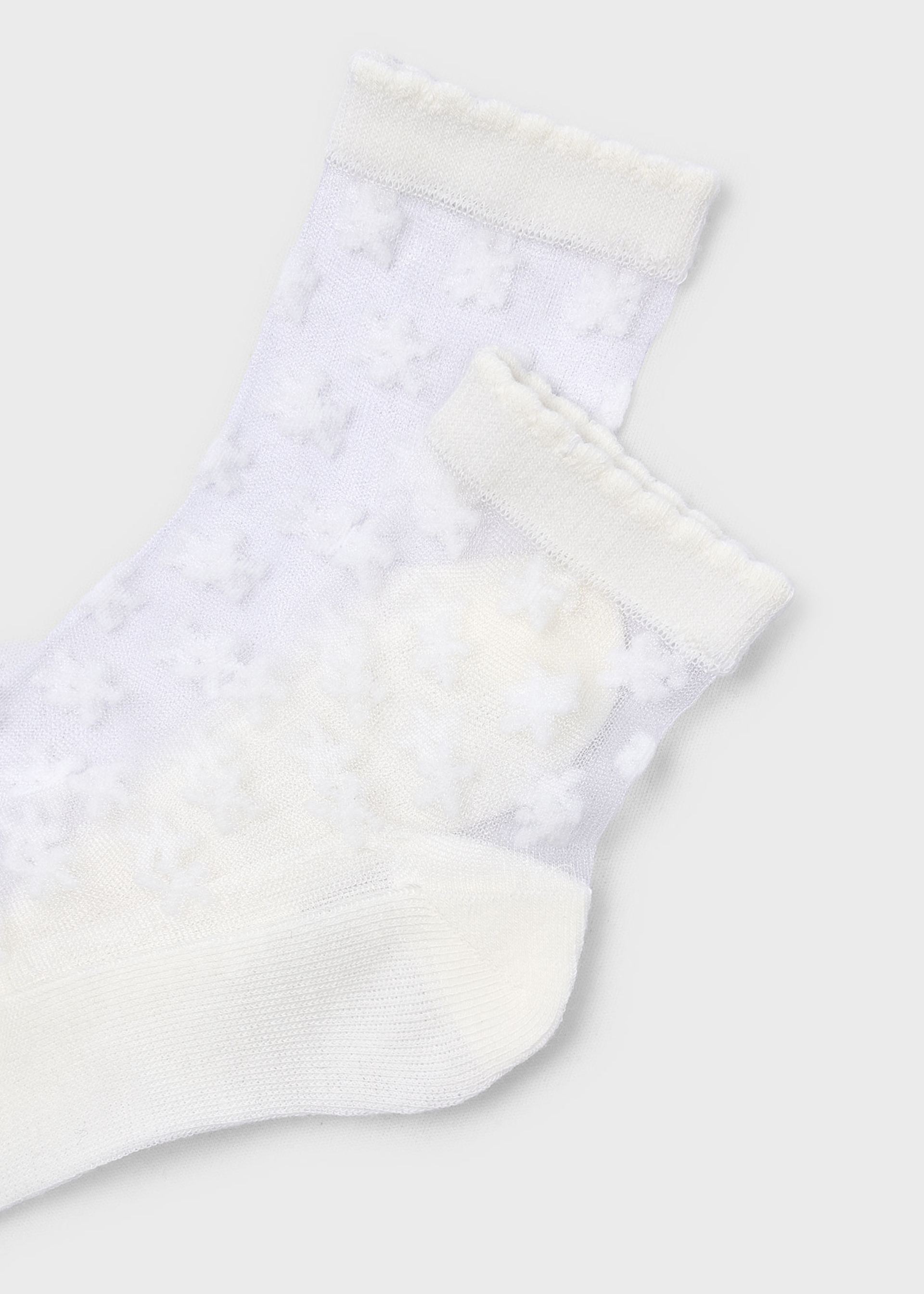 Calze corte fiori bambina