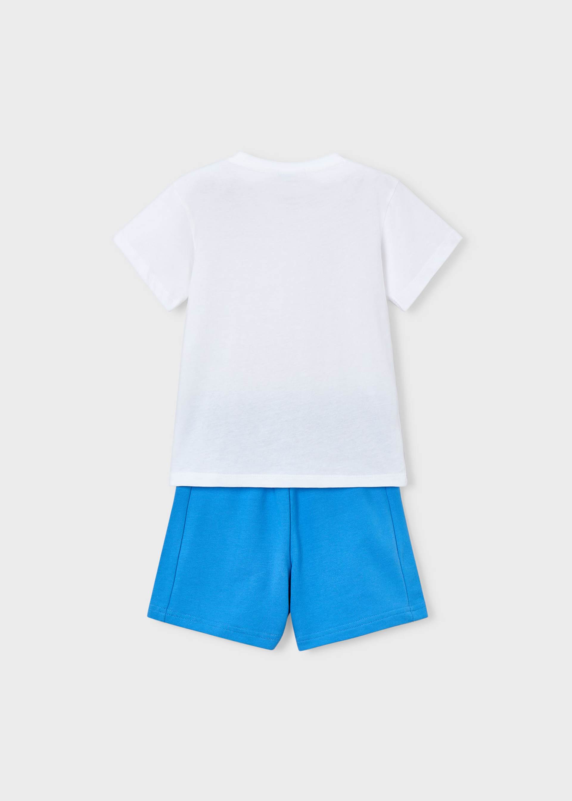 Boy Shorts and Sharks Graphic T-shirt Set