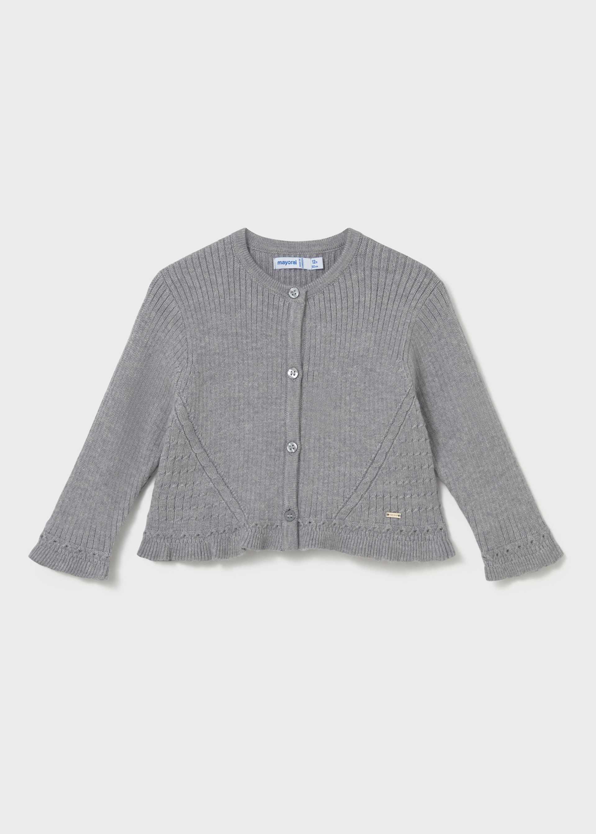 Cardigan tricoté à volants bébé