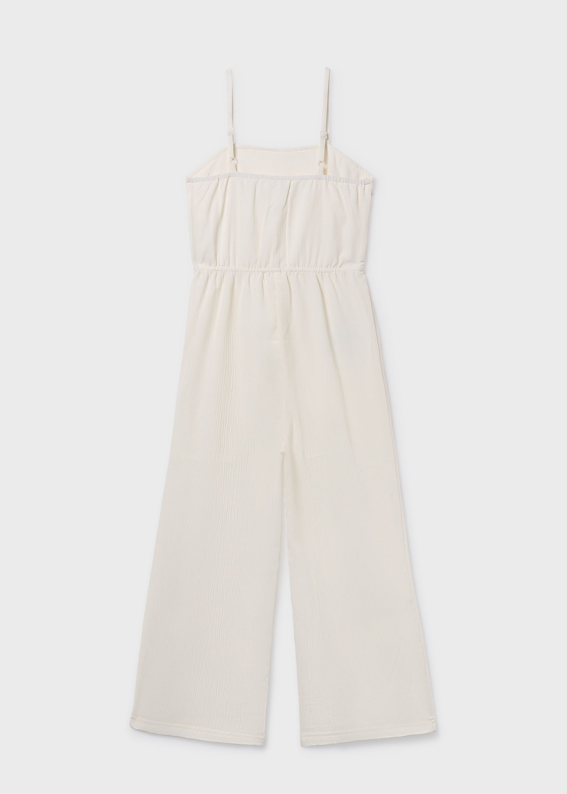 Long ruffled jumpsuit for girls