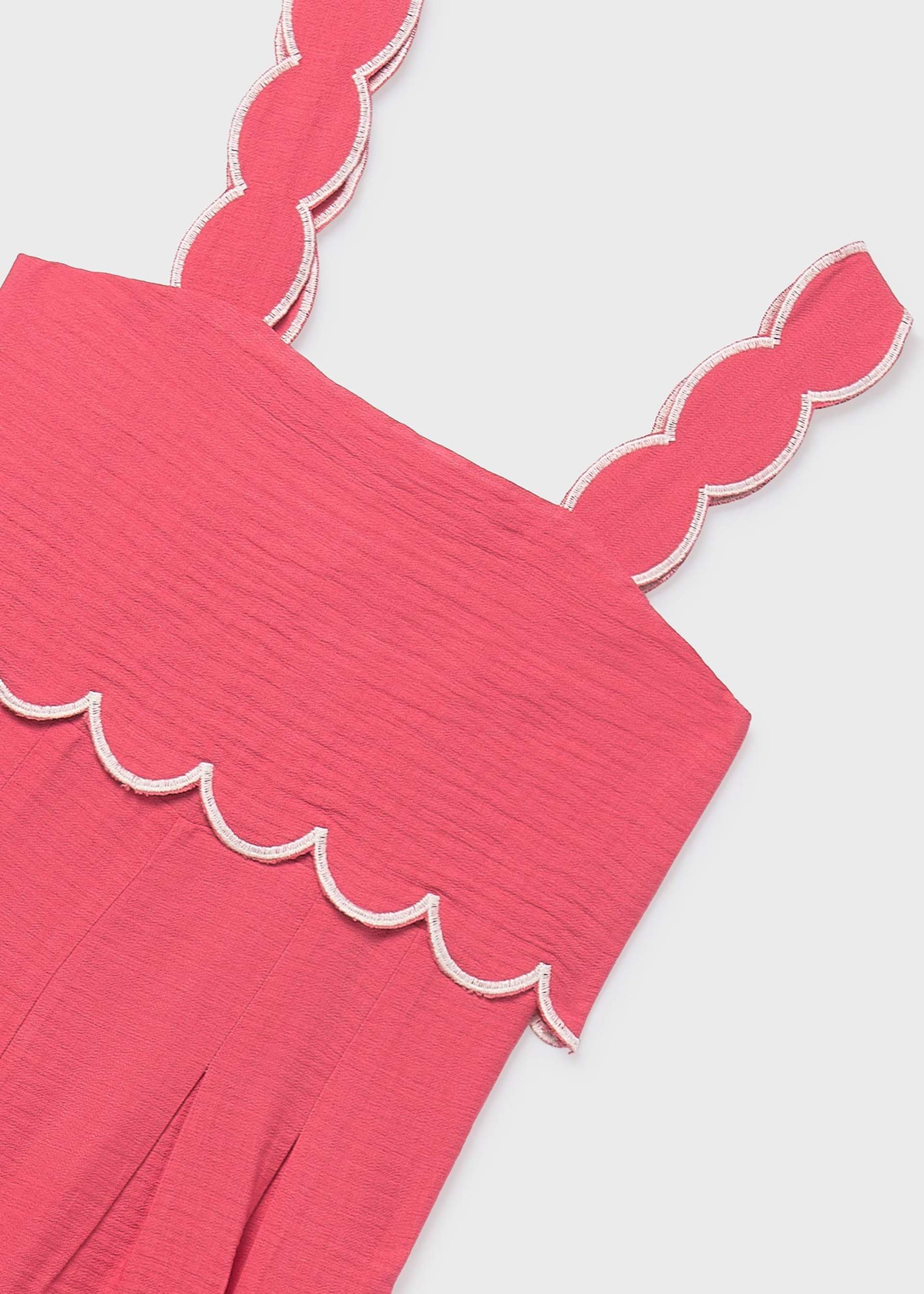 Langer Jumpsuit Wellendetails Teenager Mädchen