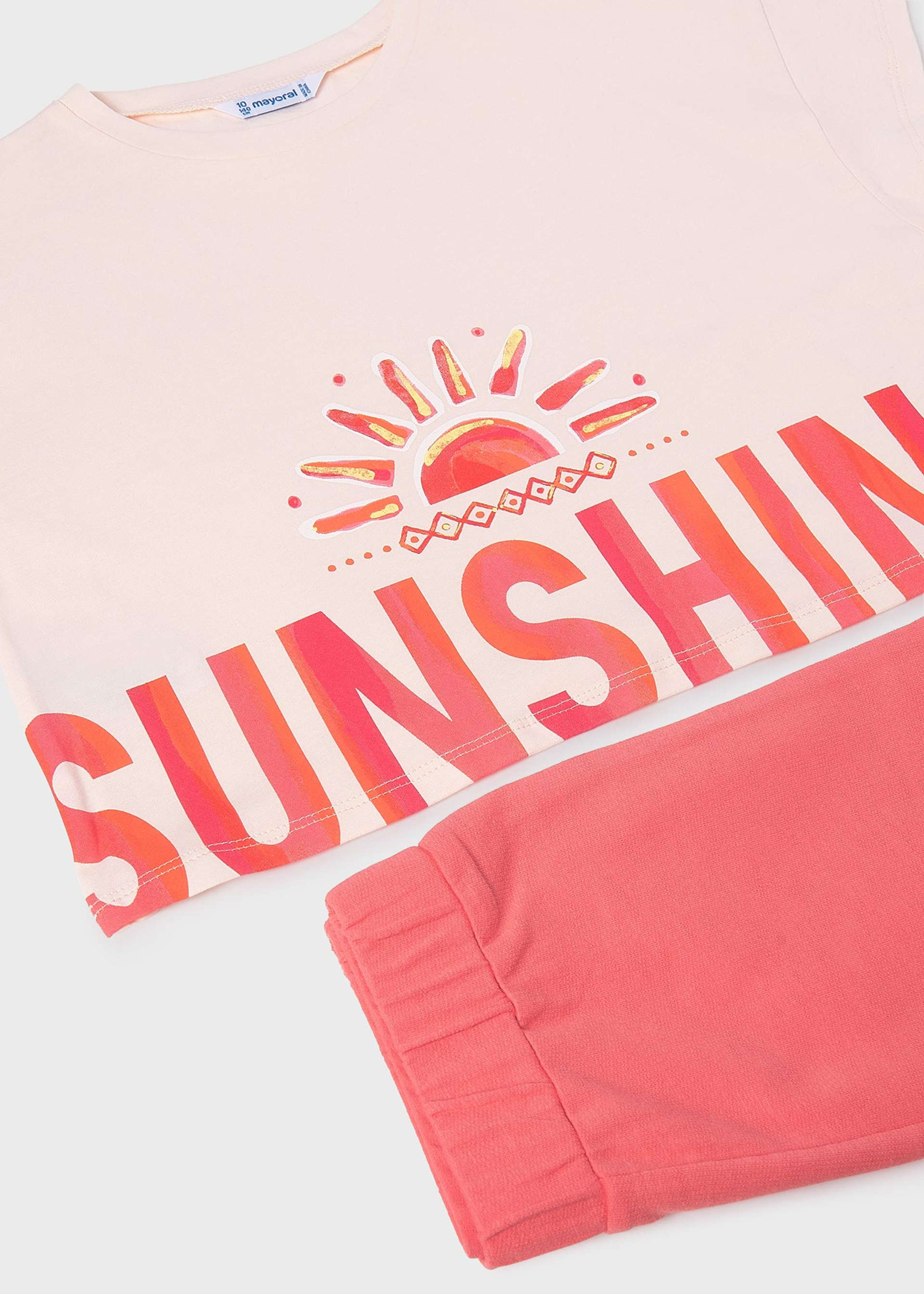 Conjunto short y playera sol chica