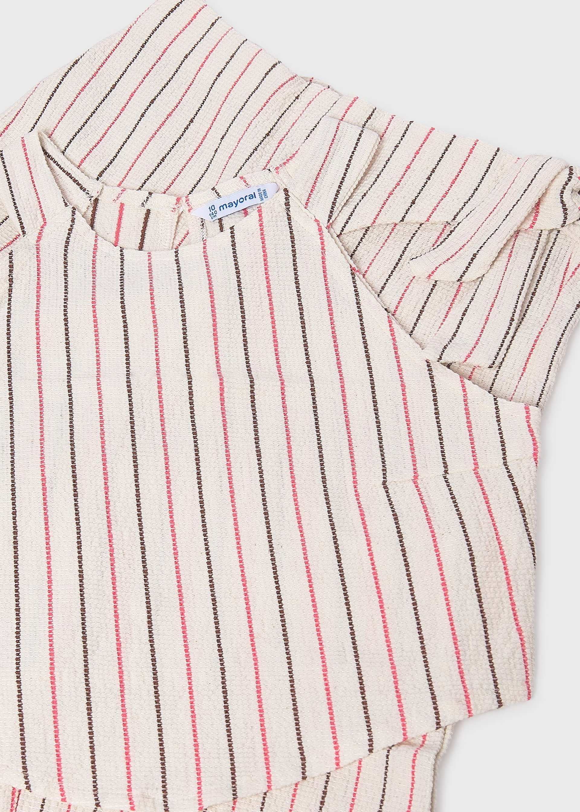 Girls' striped top and long pants set