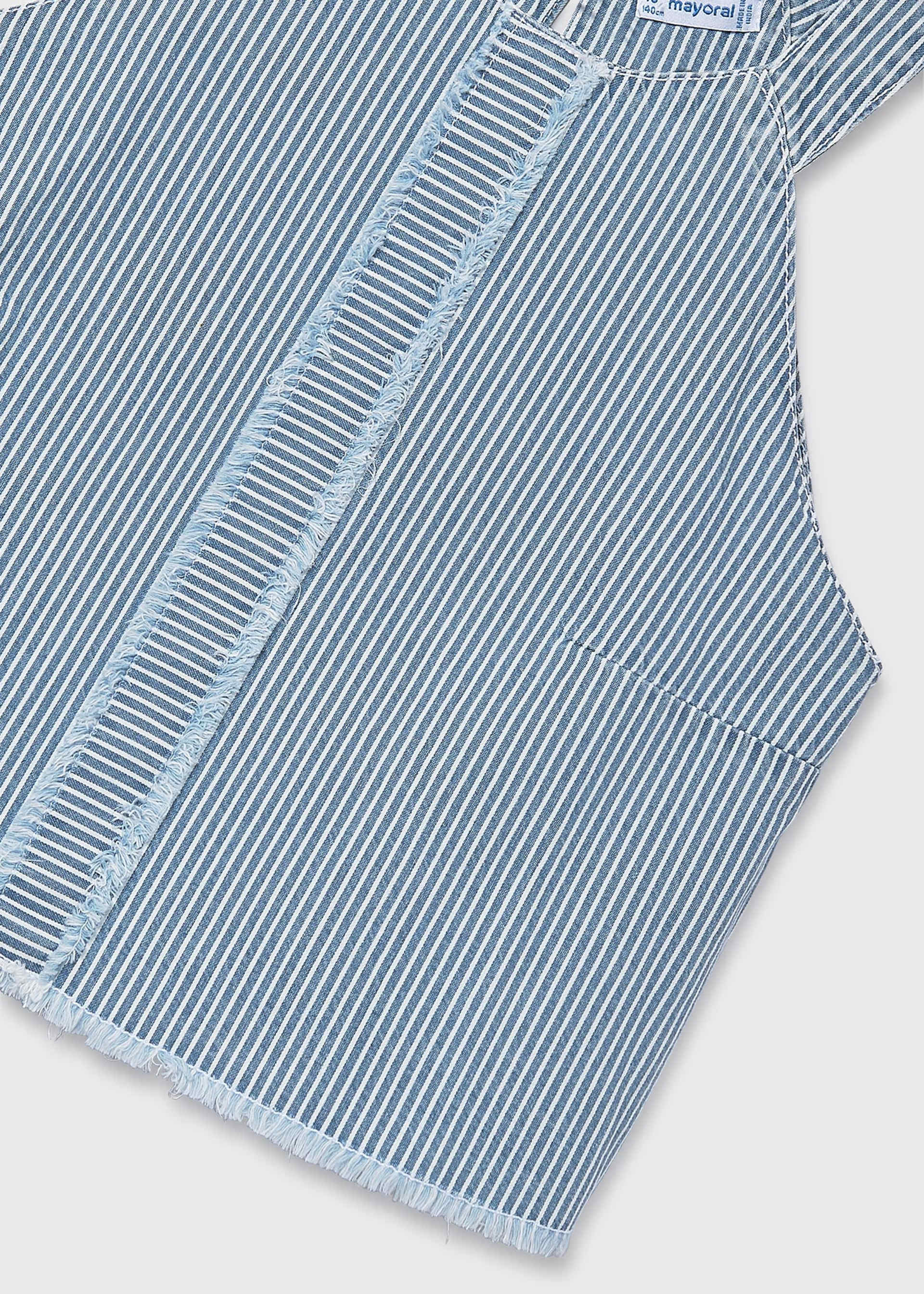 Girl Striped Denim Top