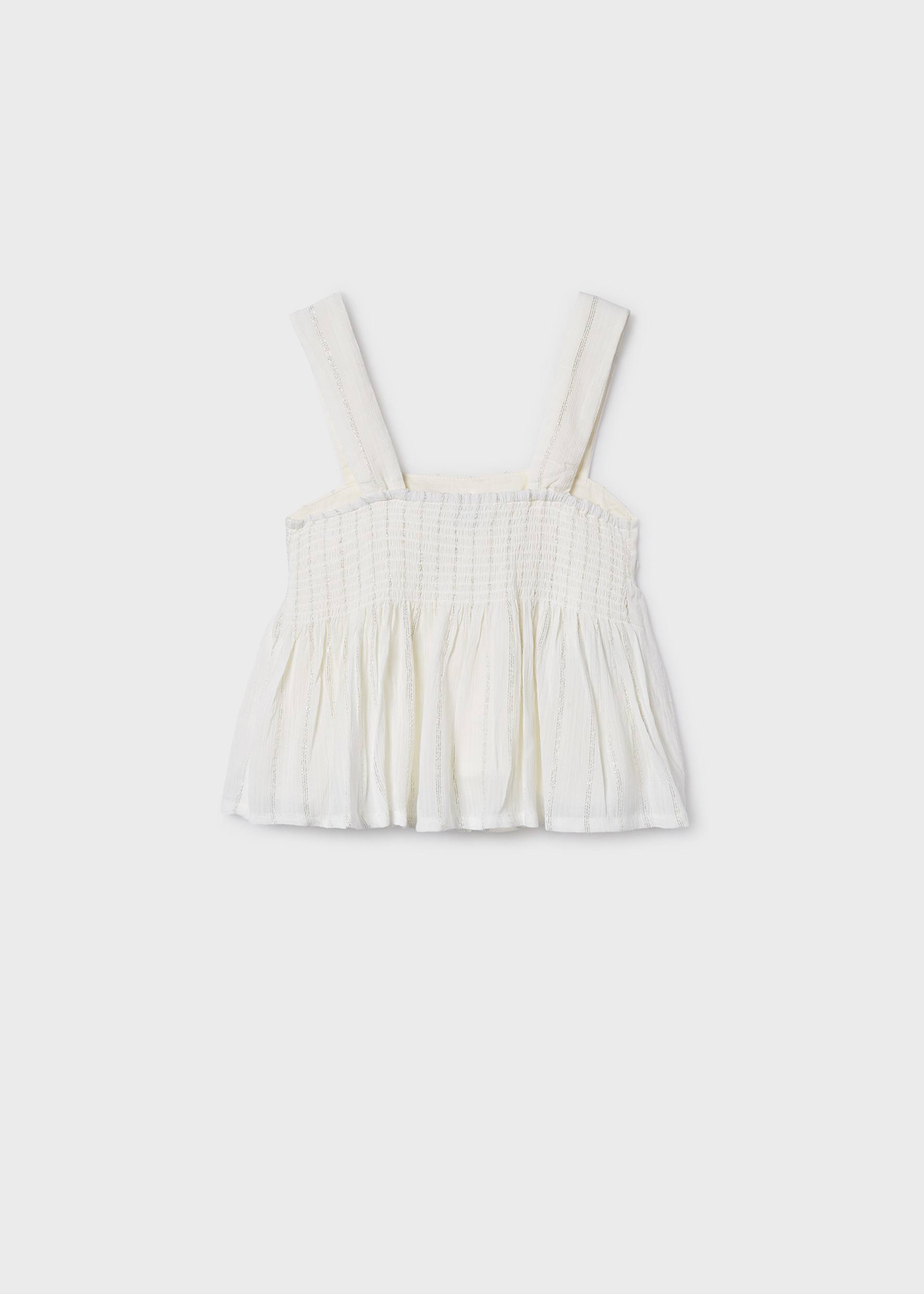 Girl Metallic Thread Top