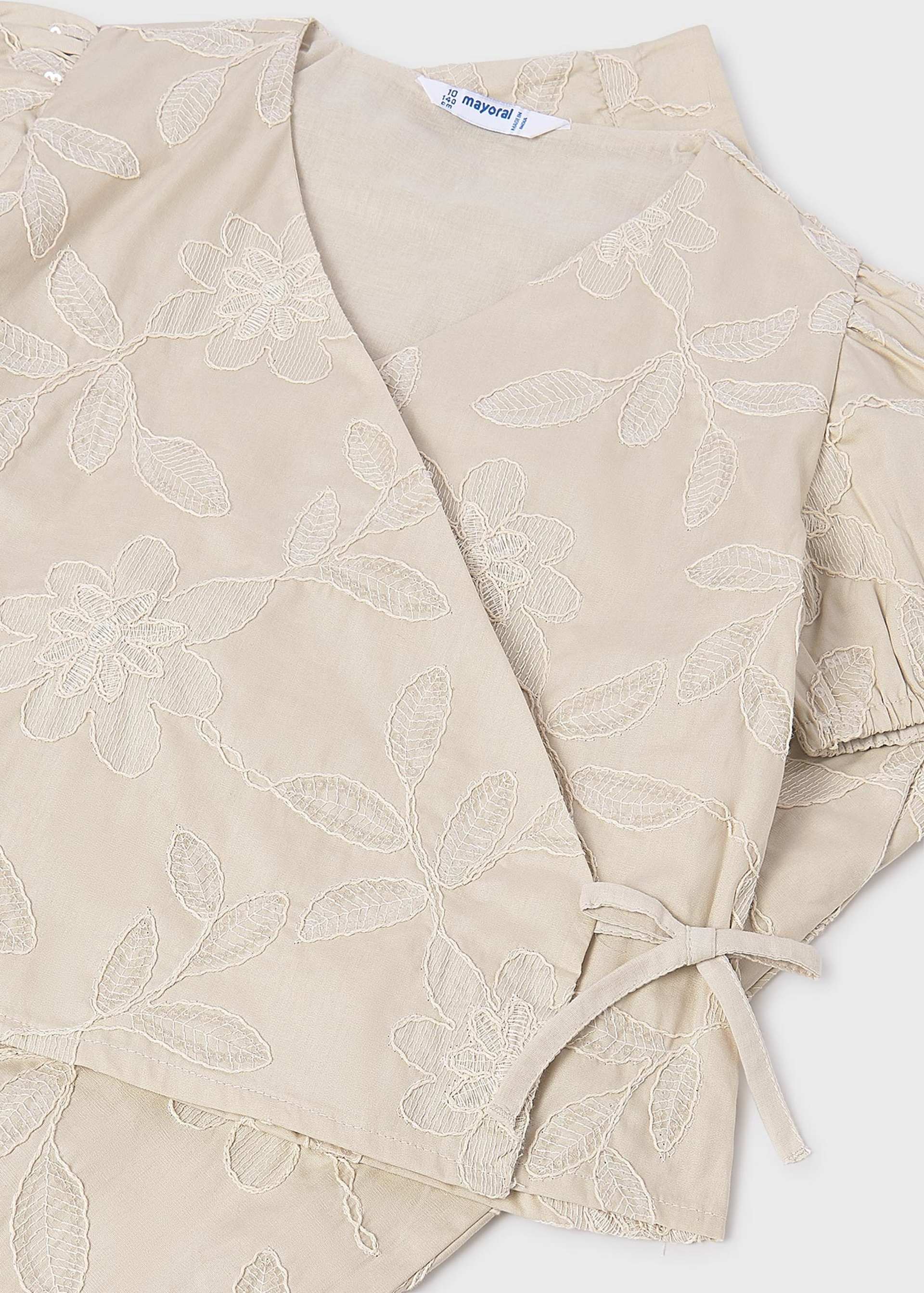 Girl Embroidered Pants and Blouse Set