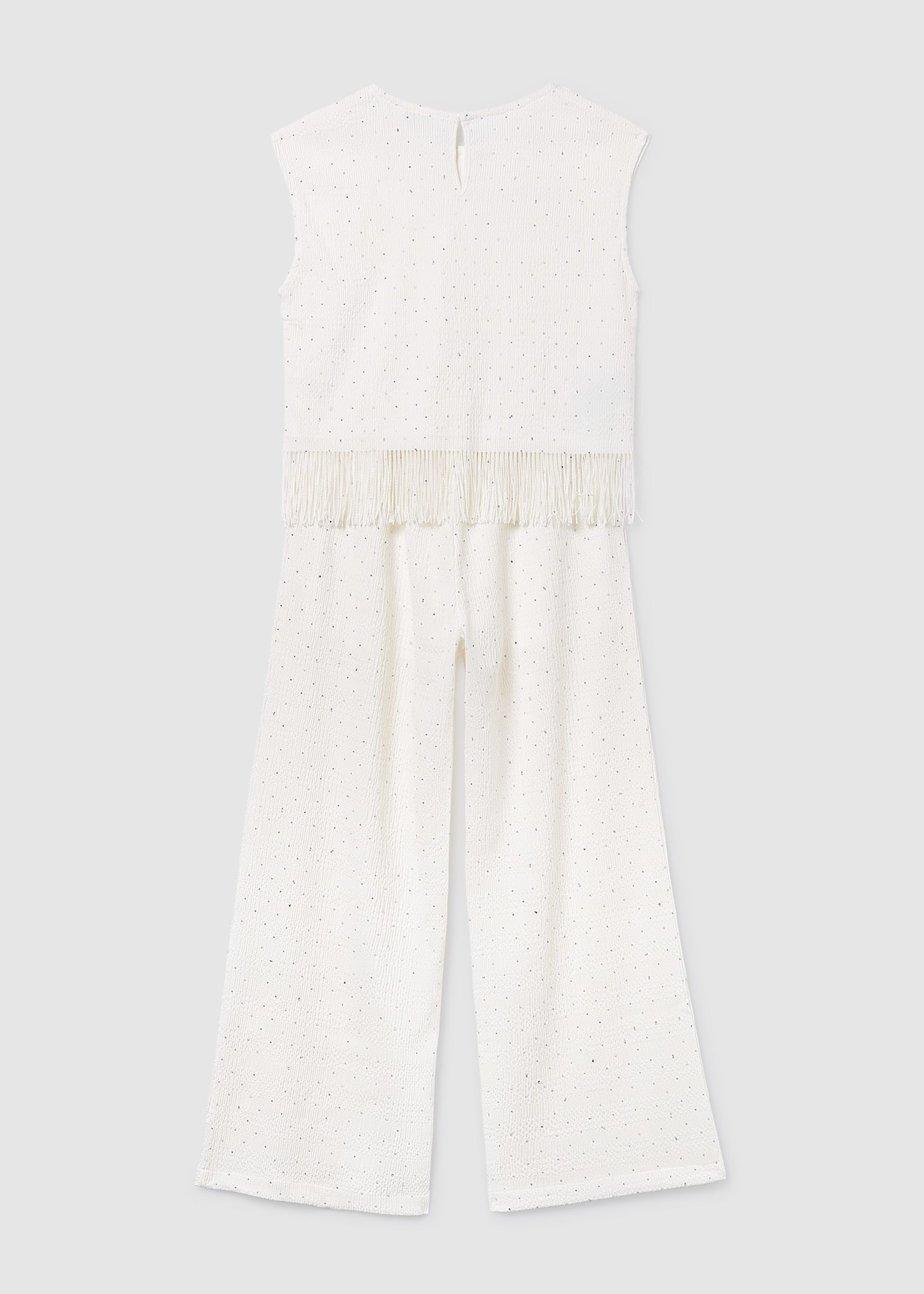 Girl Pants and Fringe Top Set