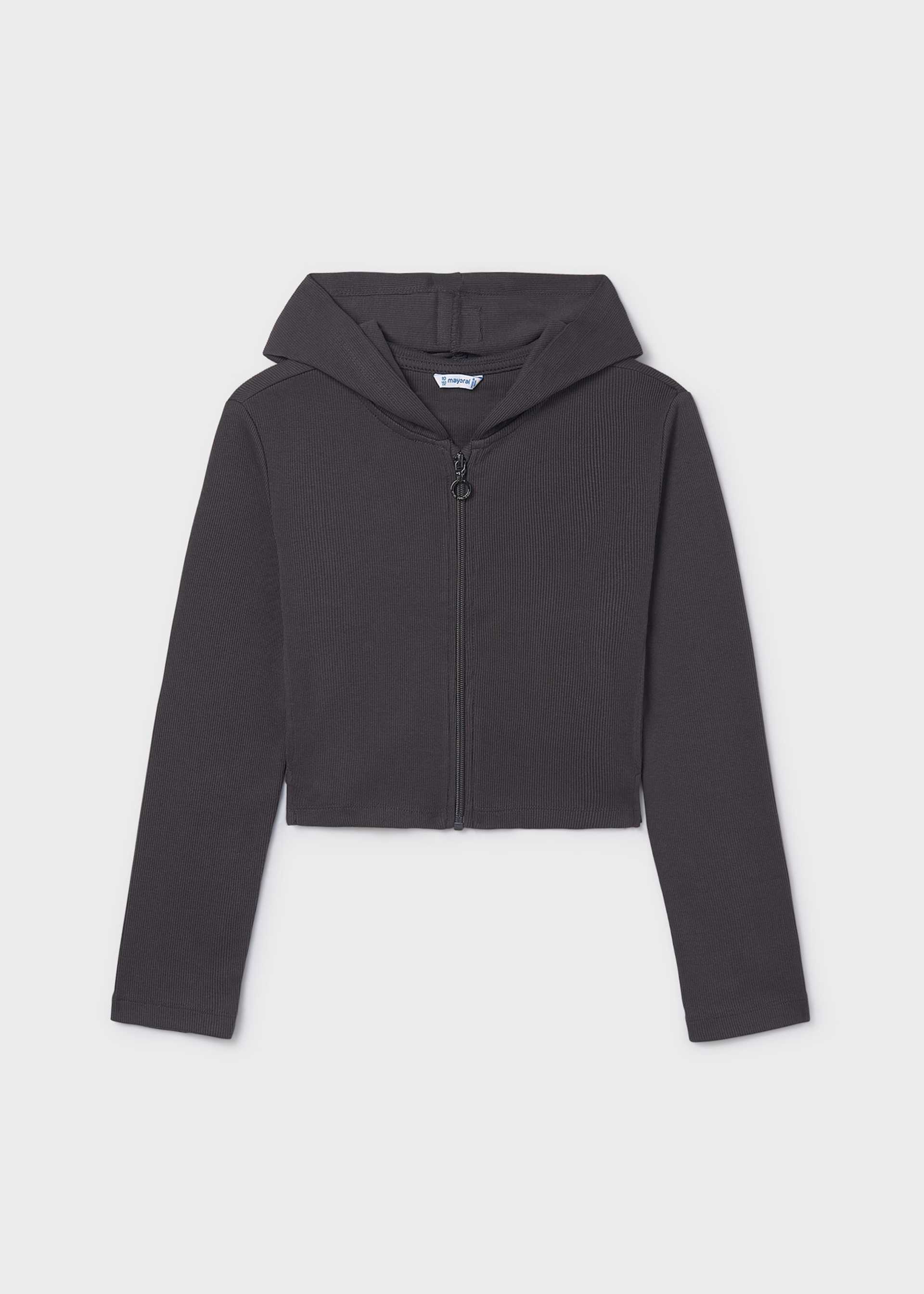 Sweat zippé à capuche fille