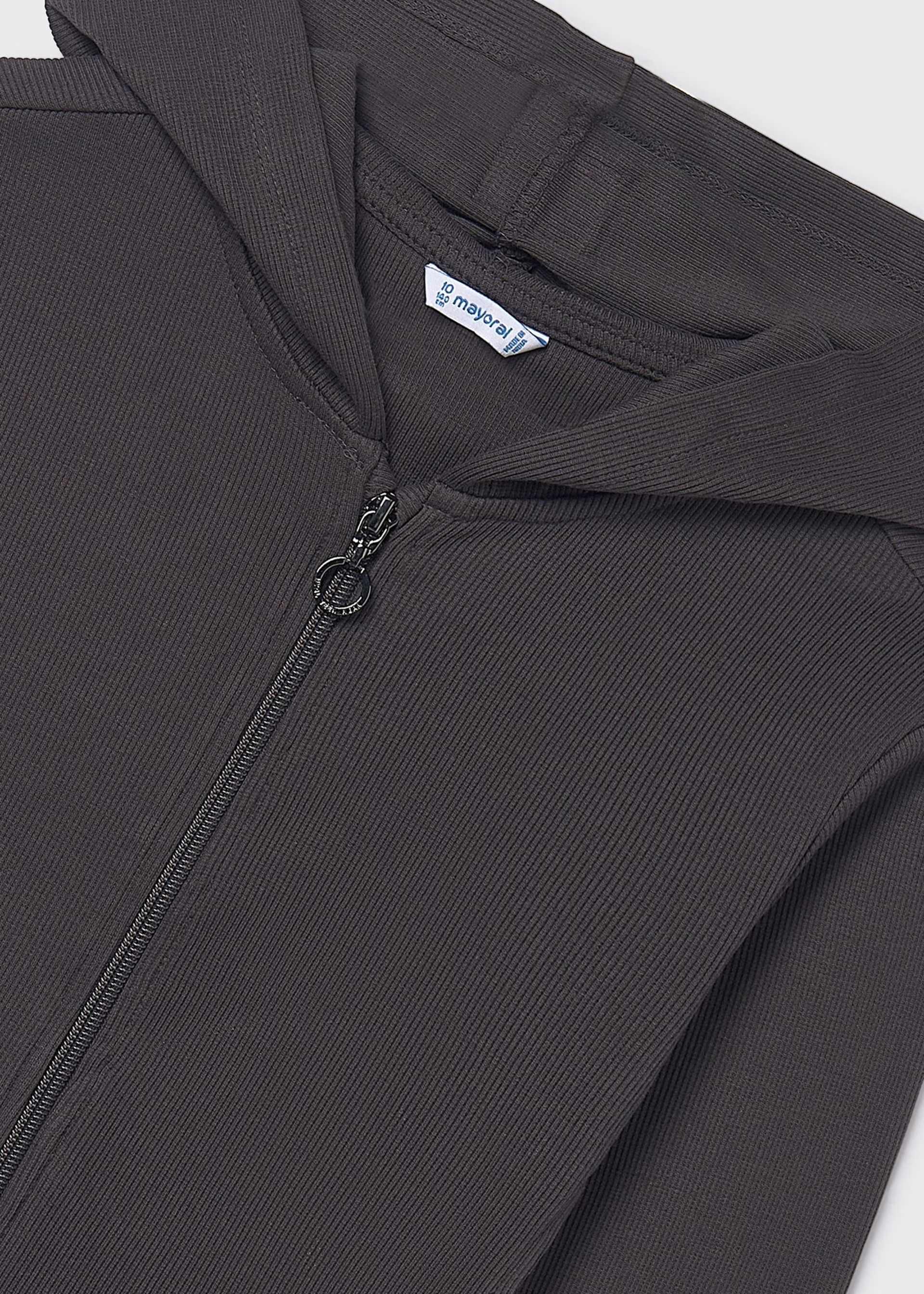 Sweat zippé à capuche fille