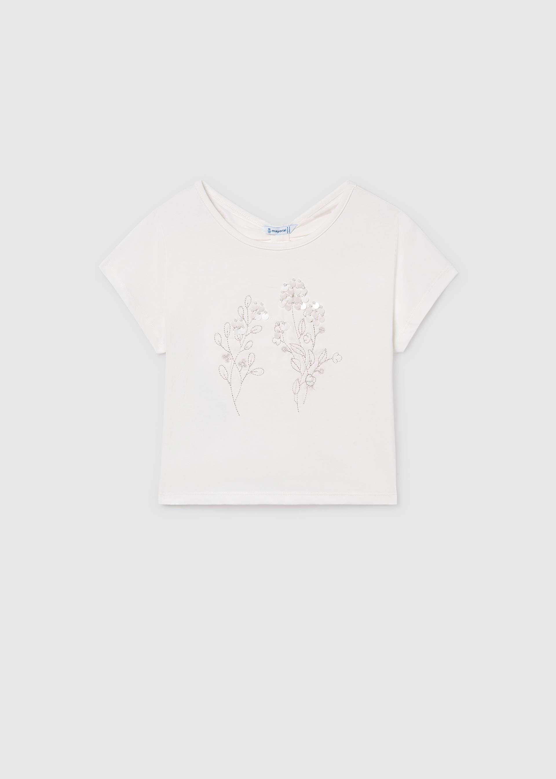 T-Shirt mit Leinenanteil Teenager Mädchen