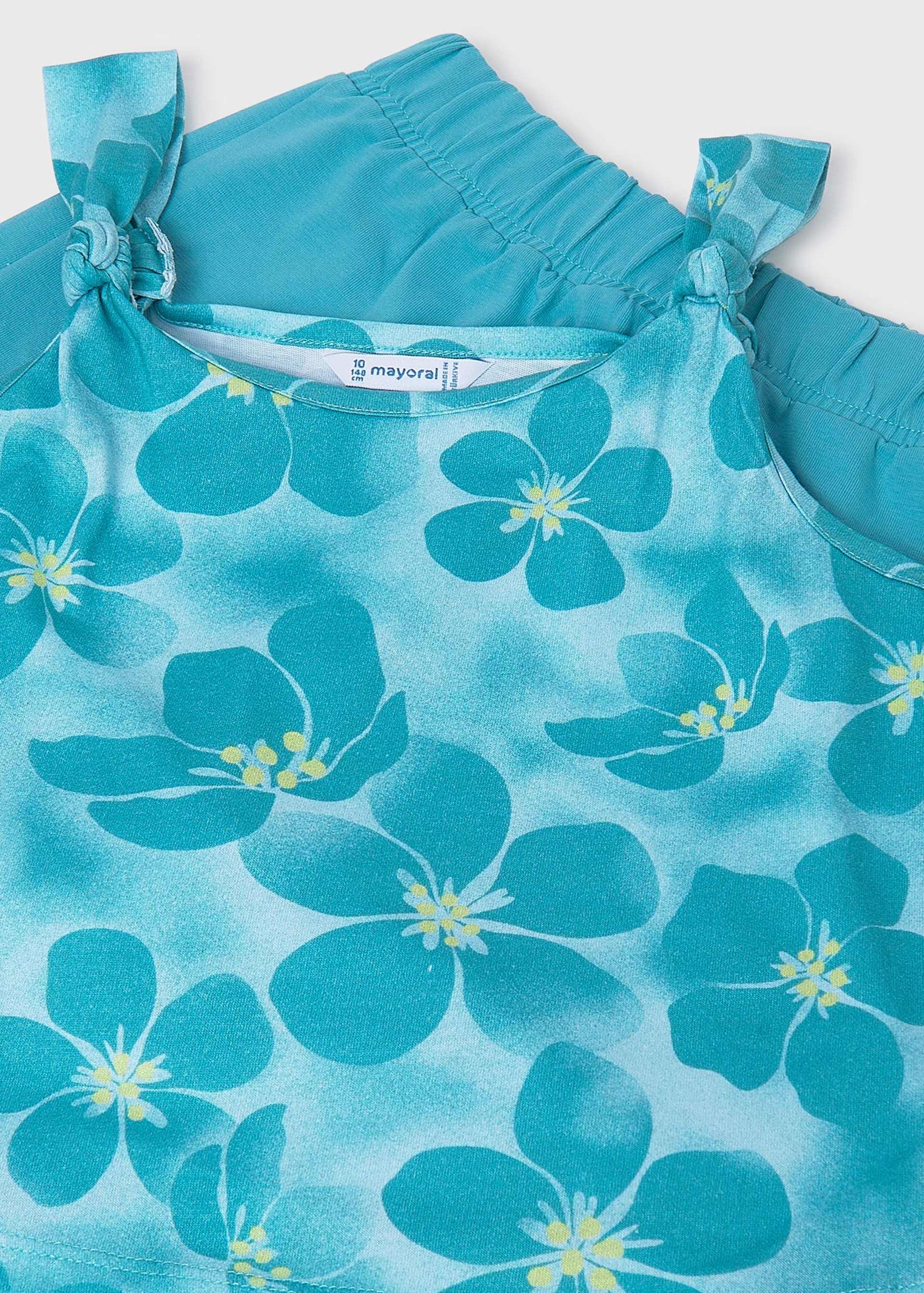 Ensemble short et t-shirt imprimé fille