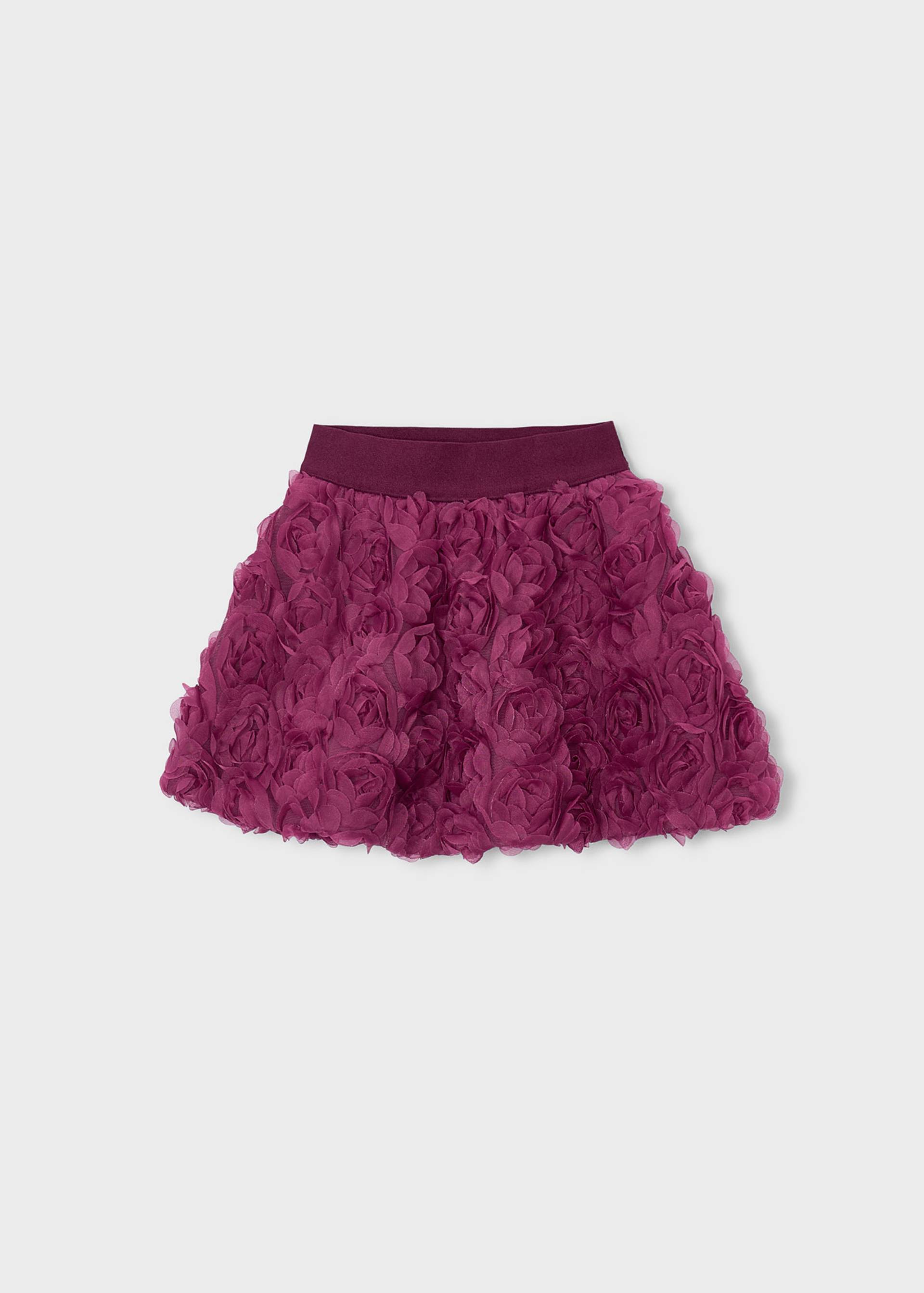 Girl's floral tulle skirt