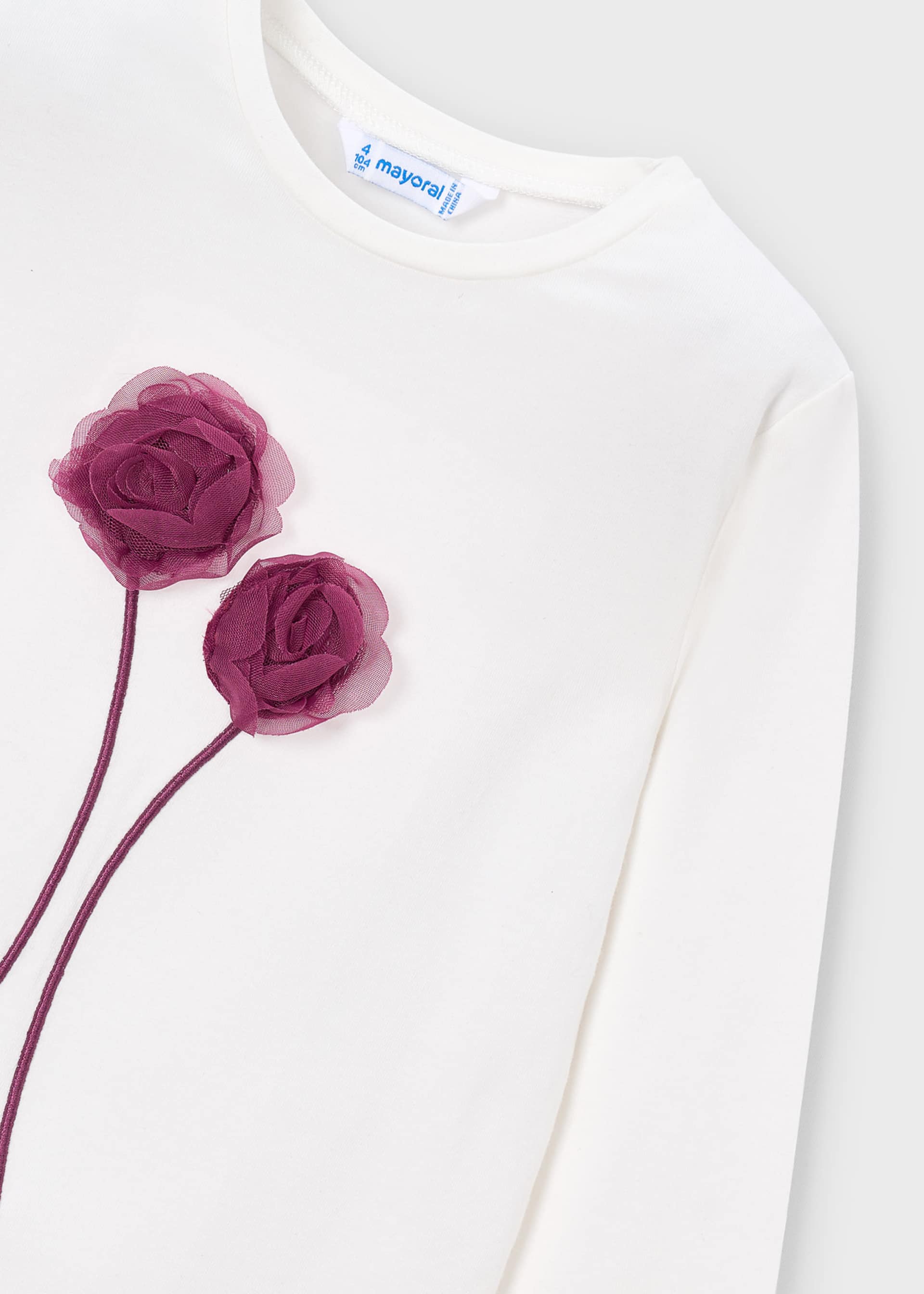 Camiseta flor niña
