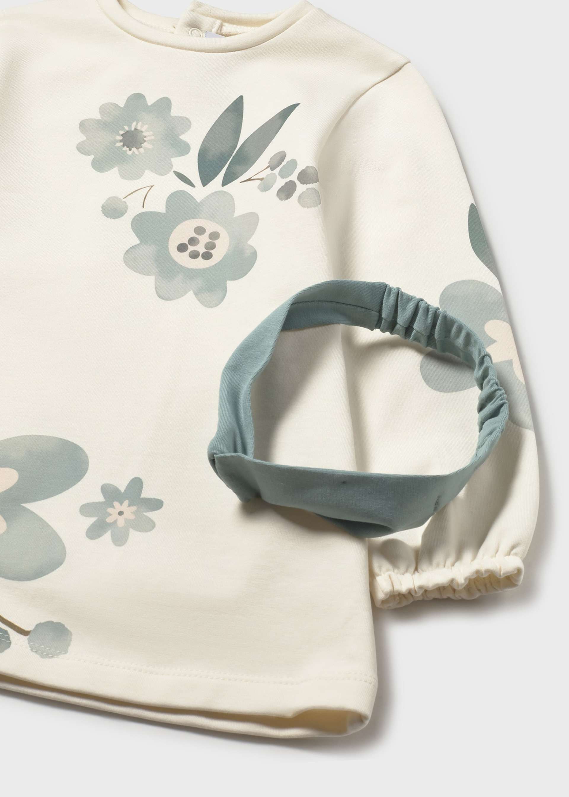 Robe en molleton fleurs bébé