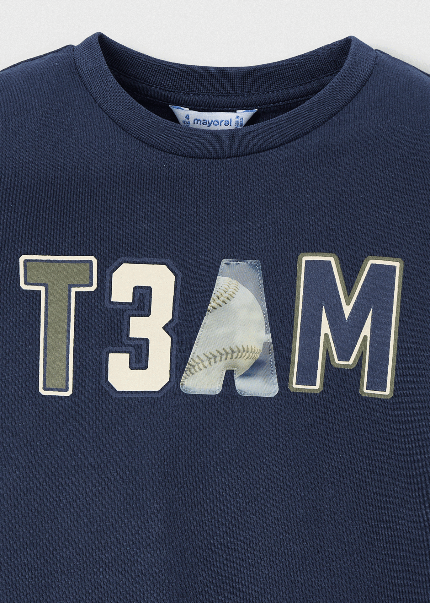 Camisola letras lenticular menino