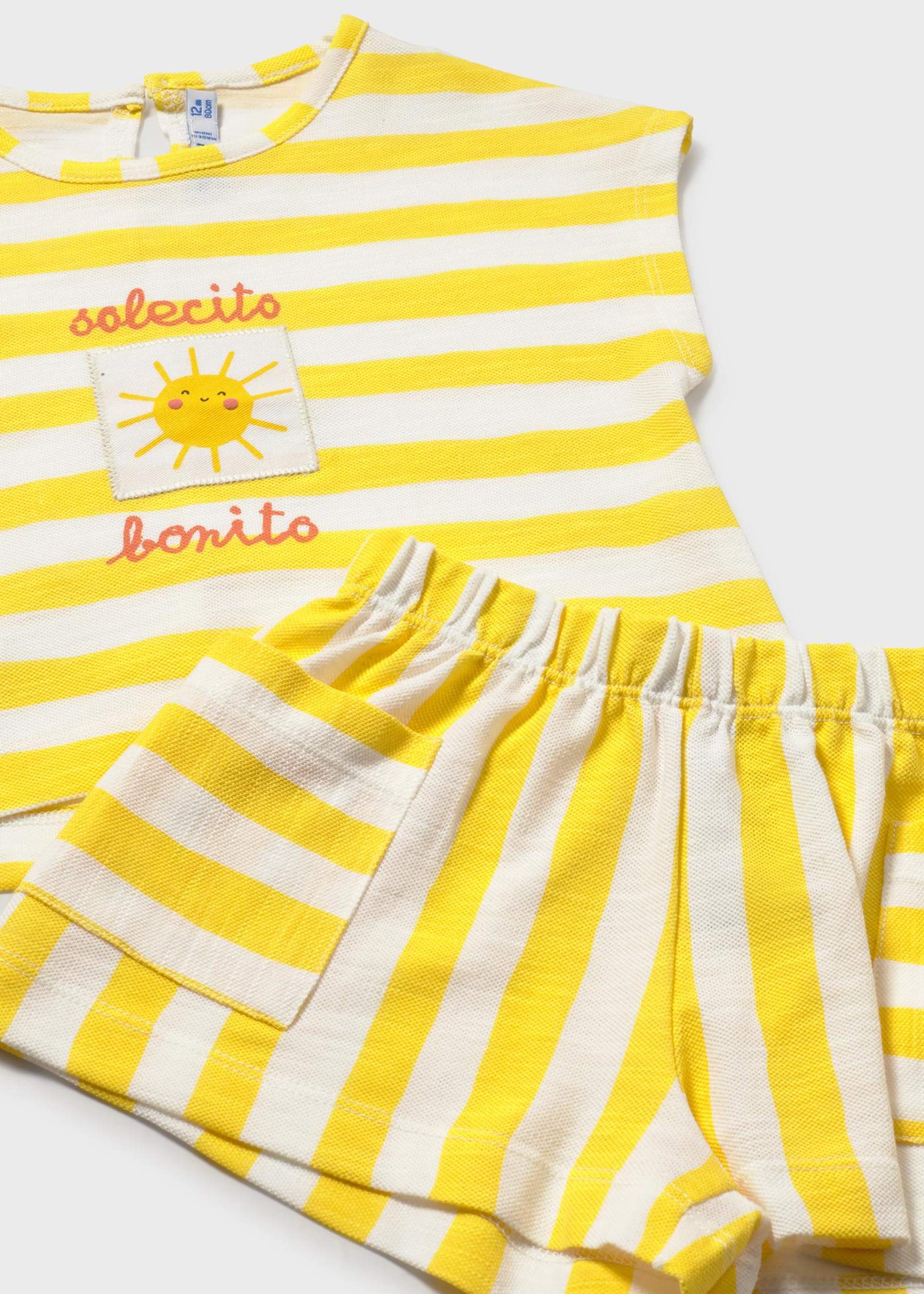 Baby Striped Shorts and T-Shirt 2-Piece Set