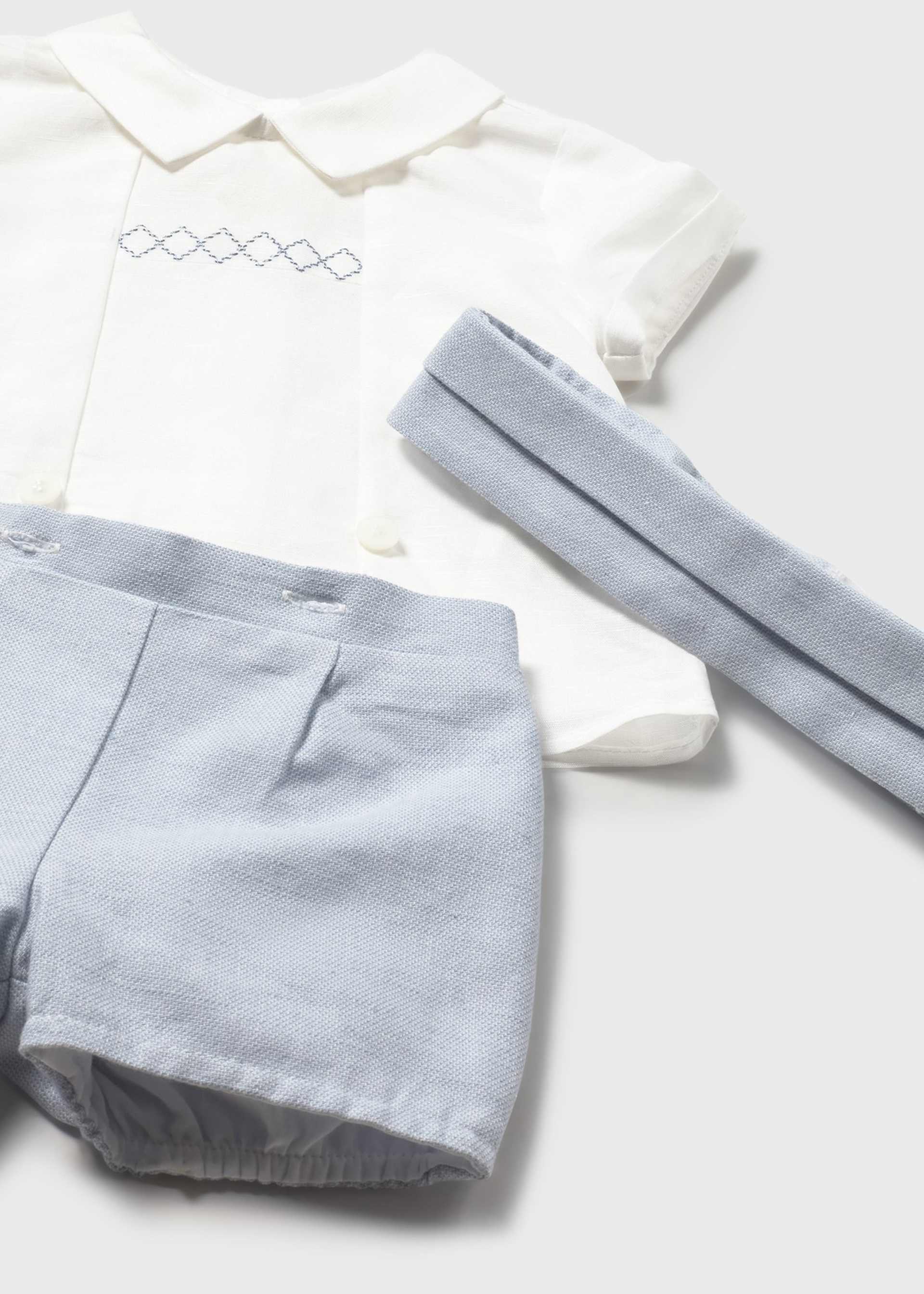 Completo cerimonia pantaloncino e camicia neonato Completo cerimonia pantaloncino e camicia neonato