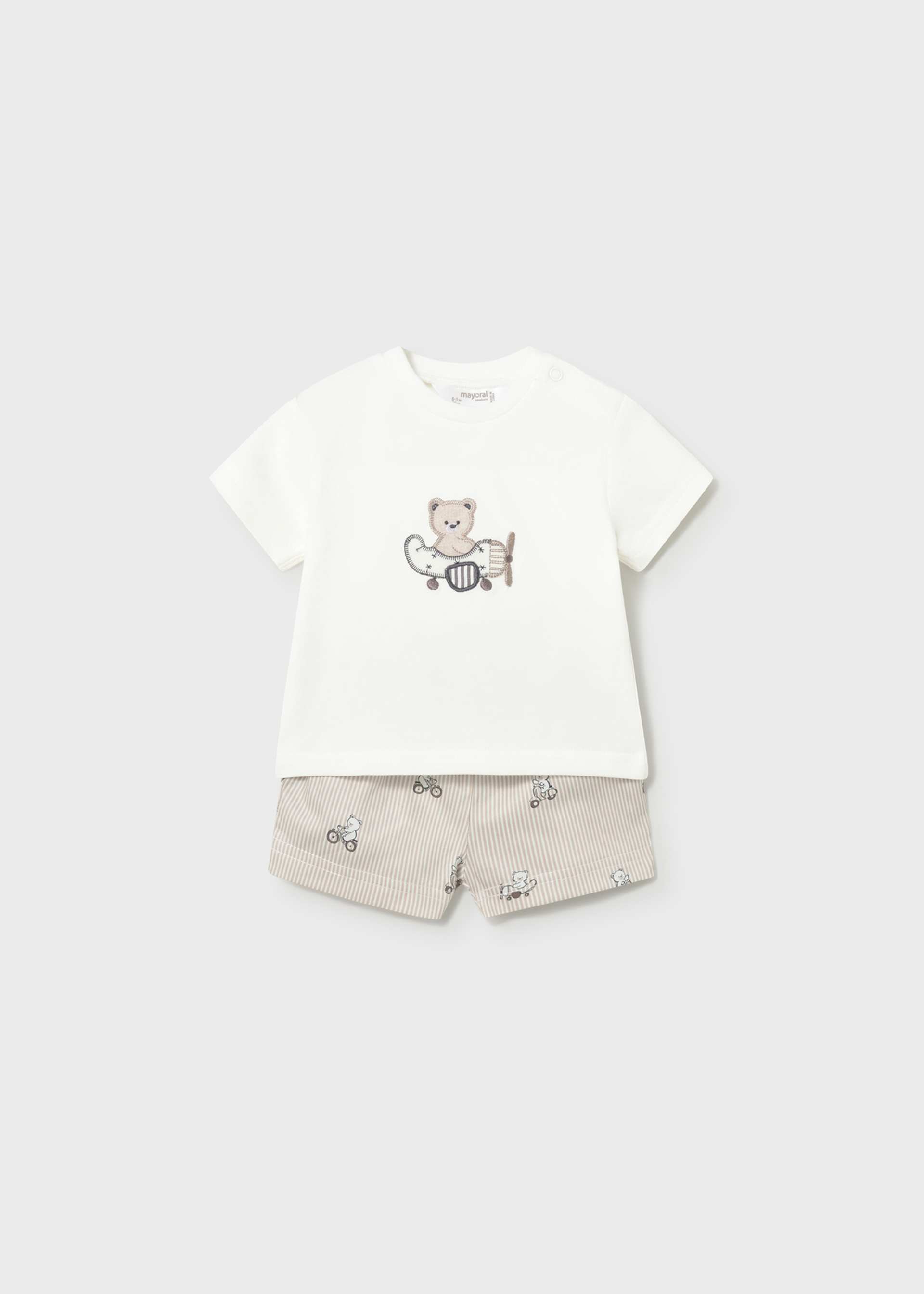 Ensemble short imprimé et t-shirt nouveau-né
