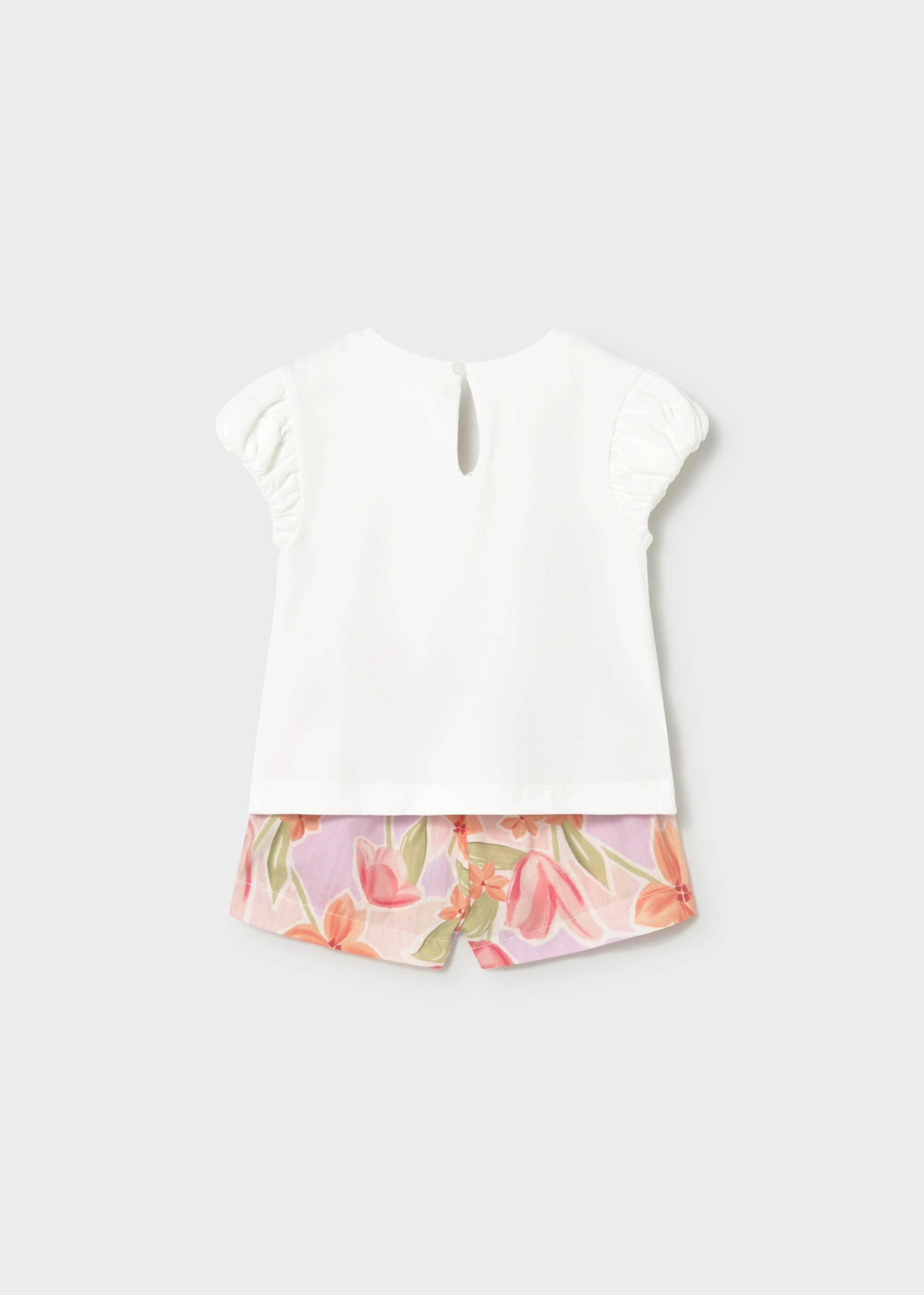 Baby Floral Shorts and T-Shirt 2-Piece Set