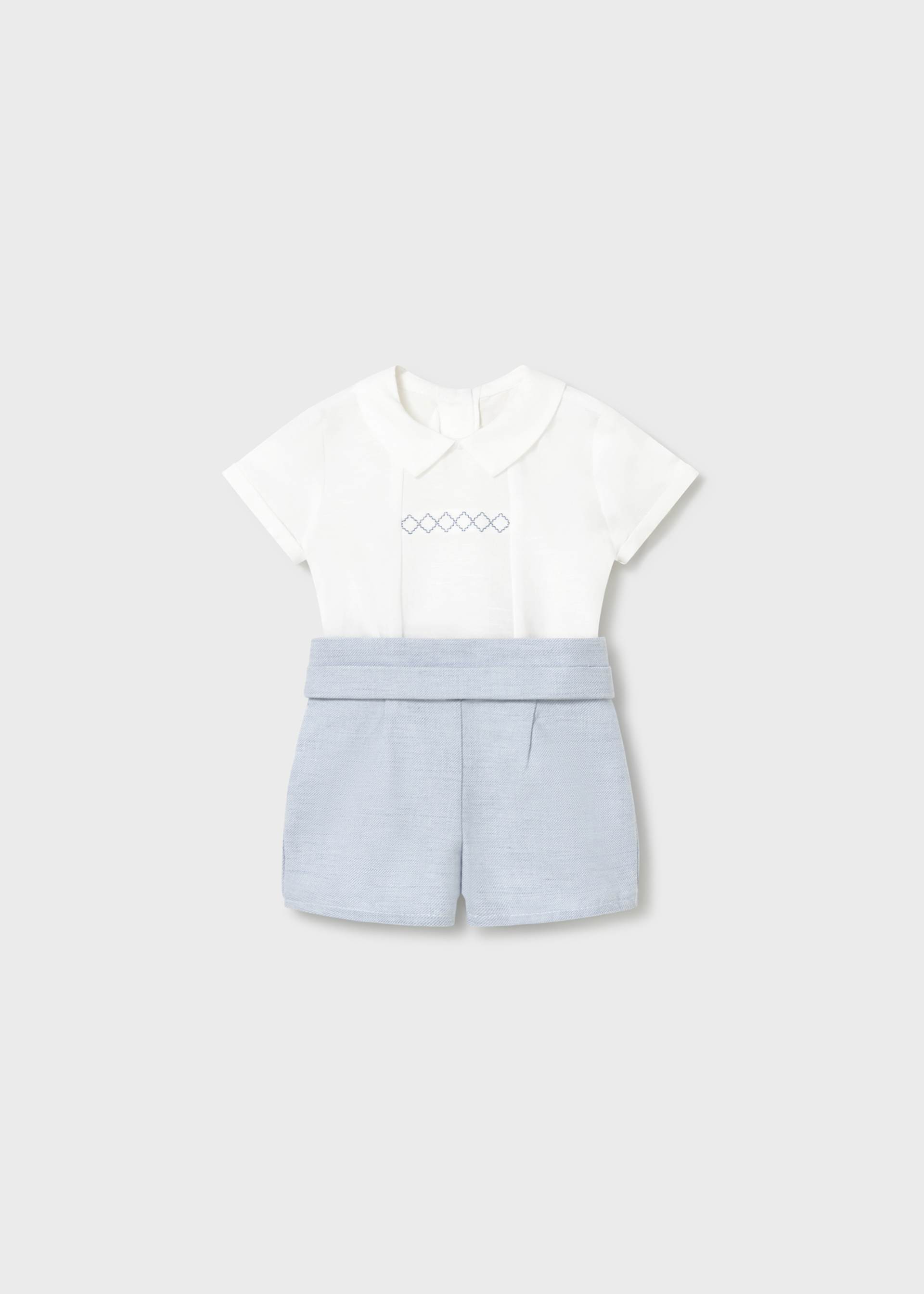 Newborn ceremony set with shorts and shirt