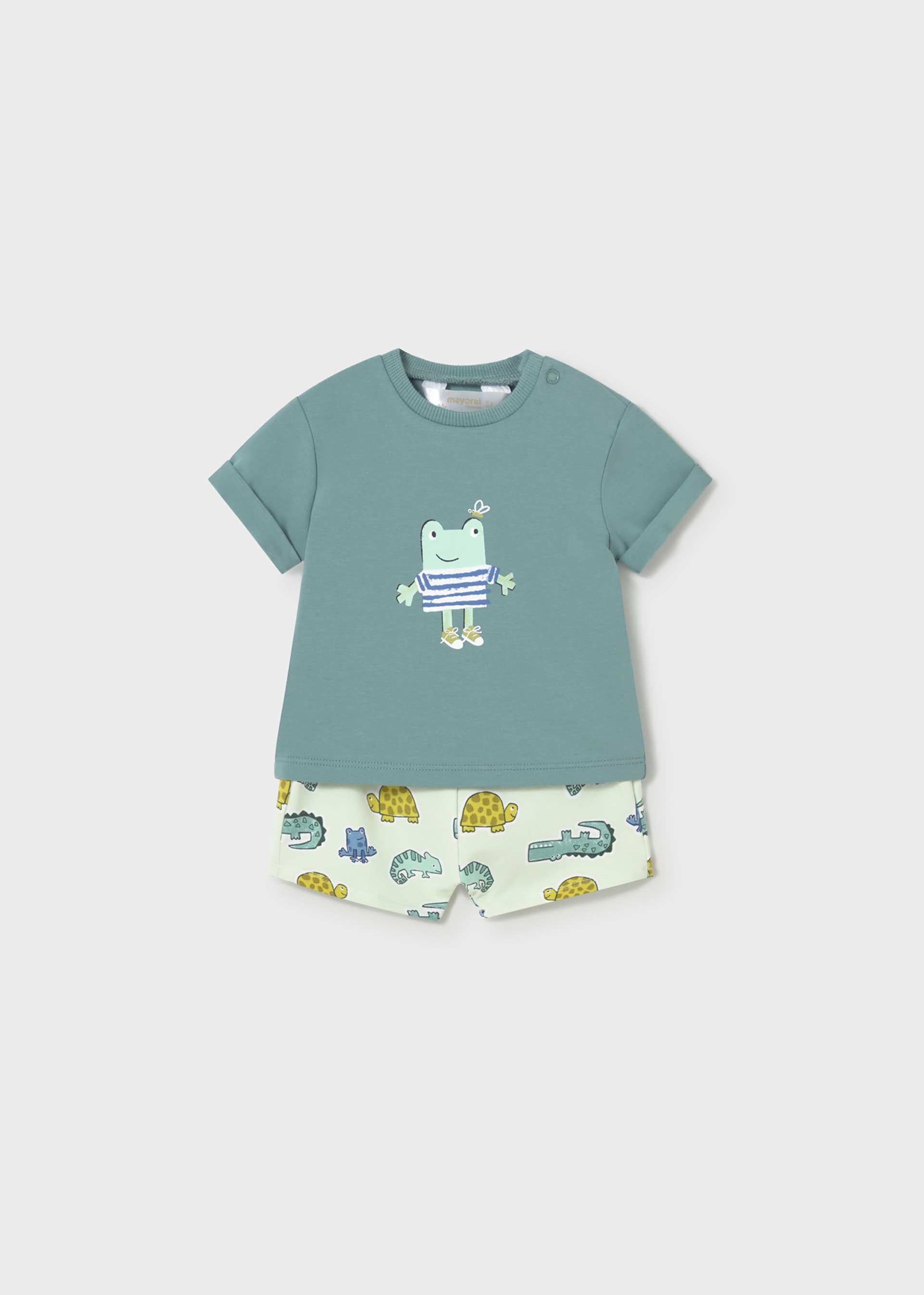 Ensemble short imprimé et t-shirt nouveau-né